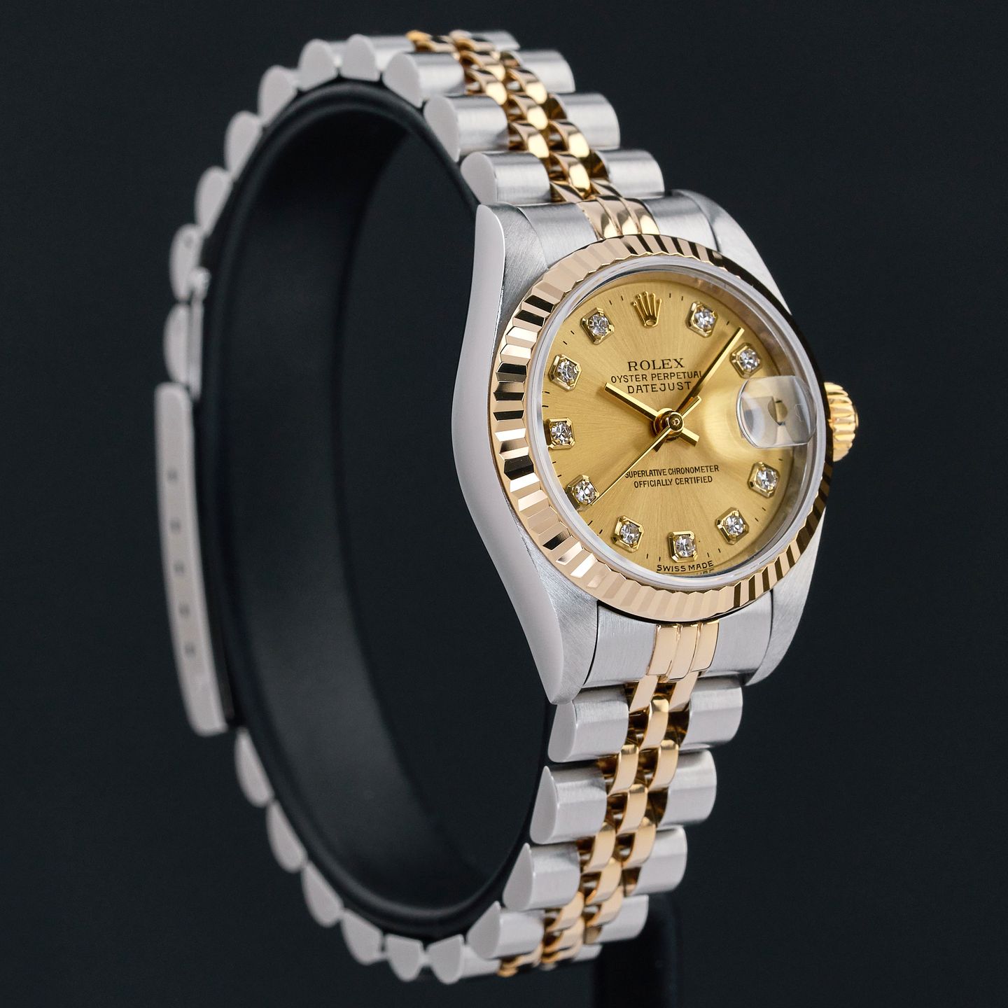 Rolex Lady-Datejust 79173 (2000) - Champagne wijzerplaat 26mm Goud/Staal (5/8)