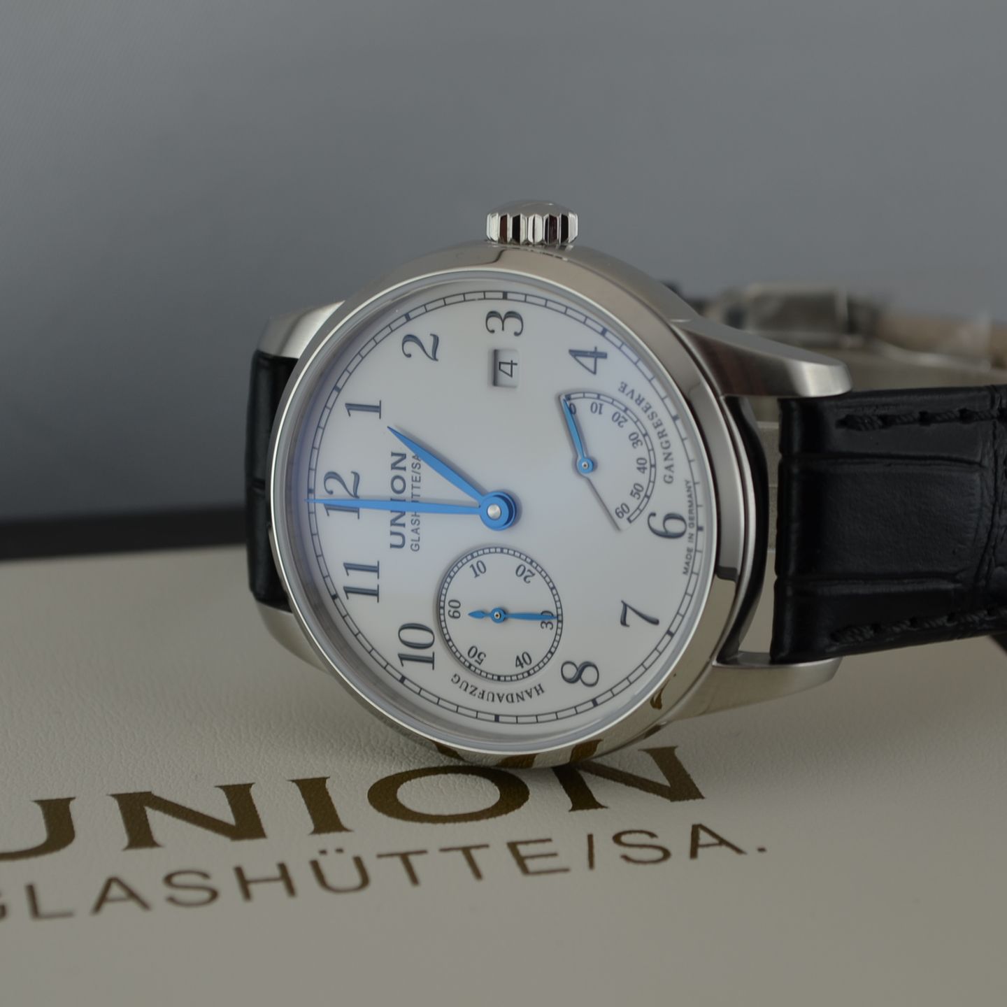 Union Glashütte 1893 D007.456.16.017.00 (Unknown (random serial)) - White dial 41 mm Steel case (4/5)