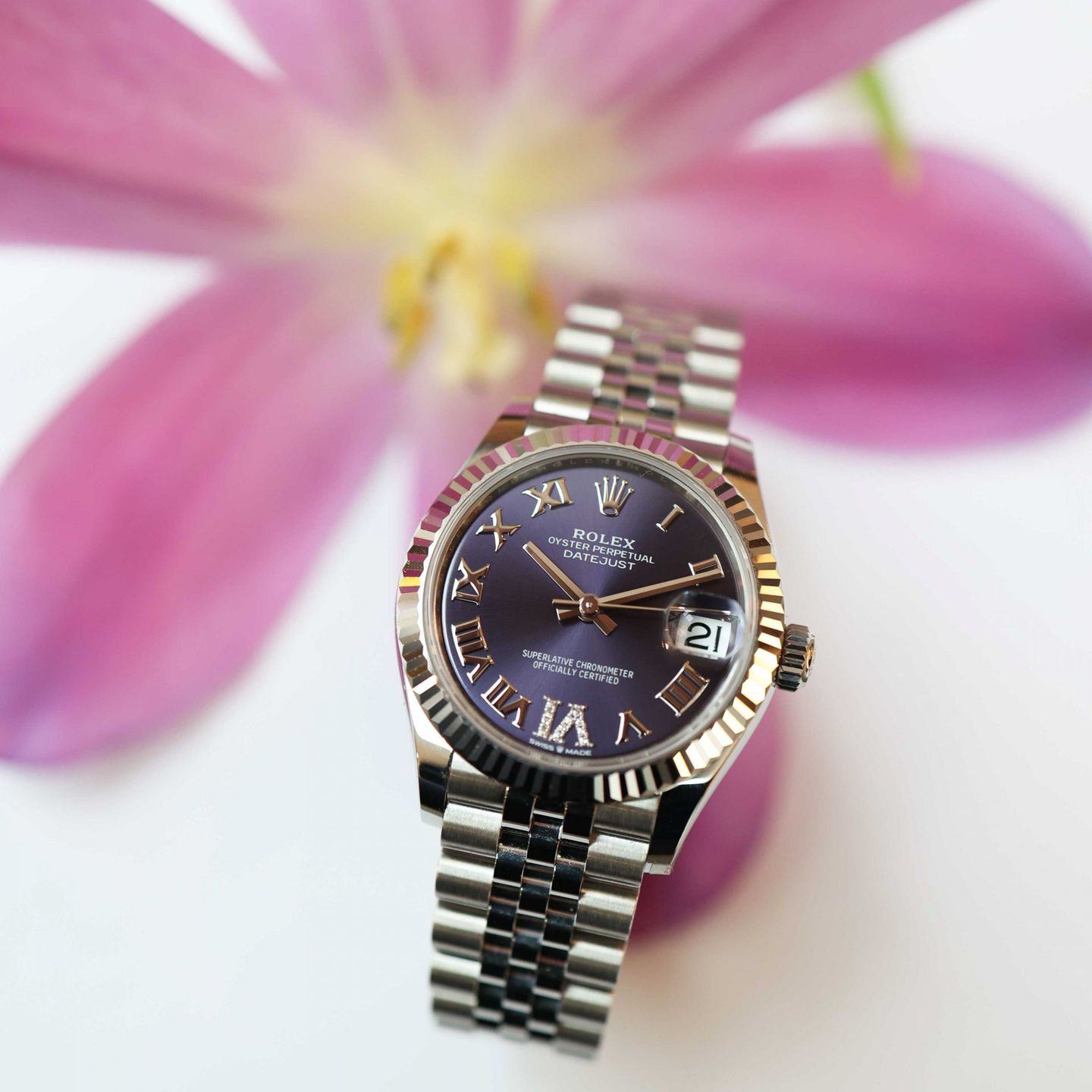 Rolex Datejust 31 278274 (2024) - Paars wijzerplaat 31mm Staal (5/6)