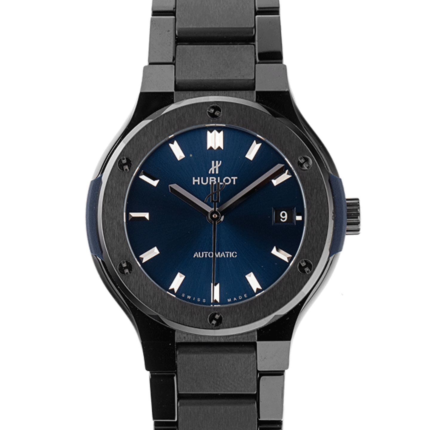 Hublot Classic Fusion 568.CM.7170.CM (2020) - Blue dial 38 mm Ceramic case (7/7)