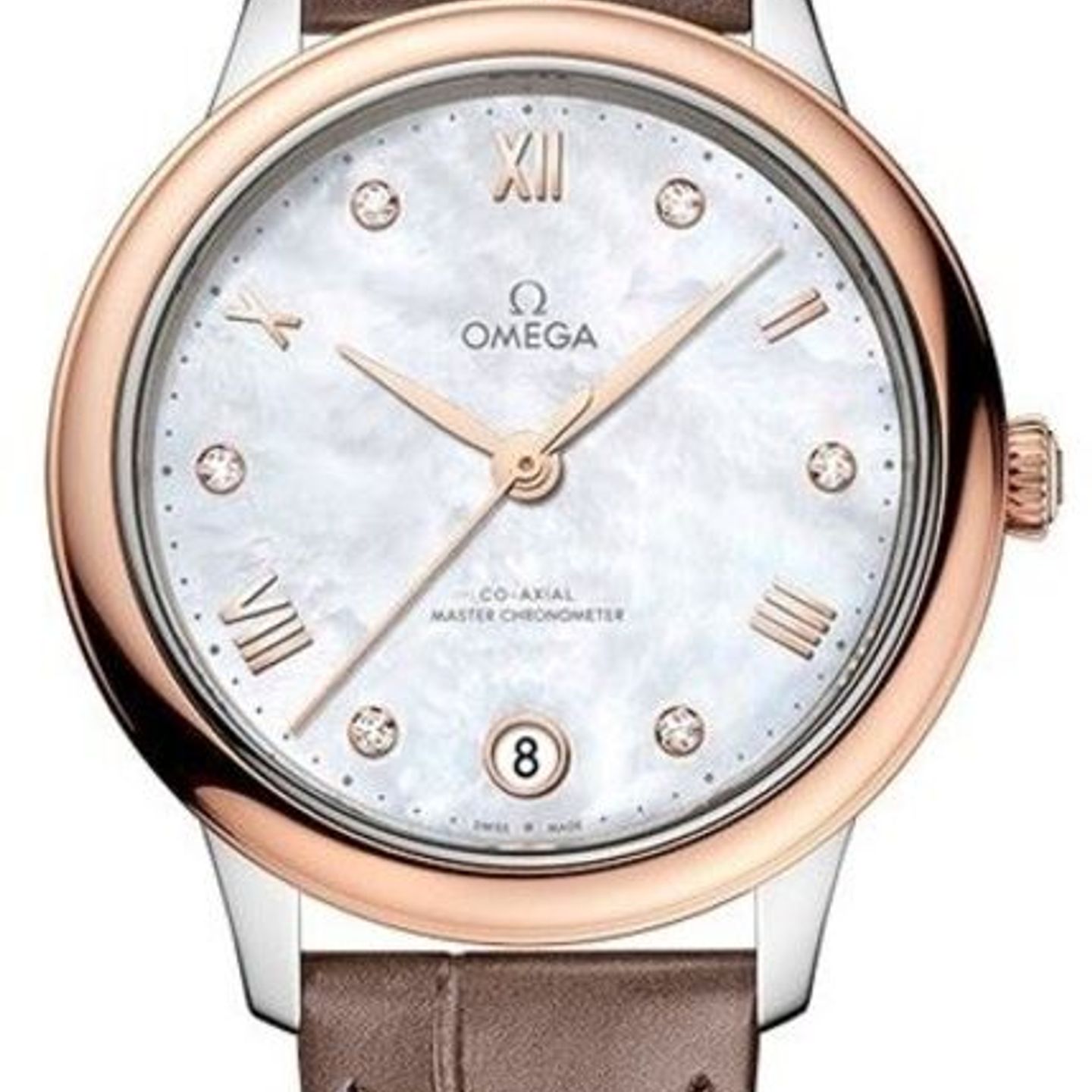 Omega De Ville 434.23.34.20.55.001 (2026) - White dial 34 mm Gold/Steel case (1/1)