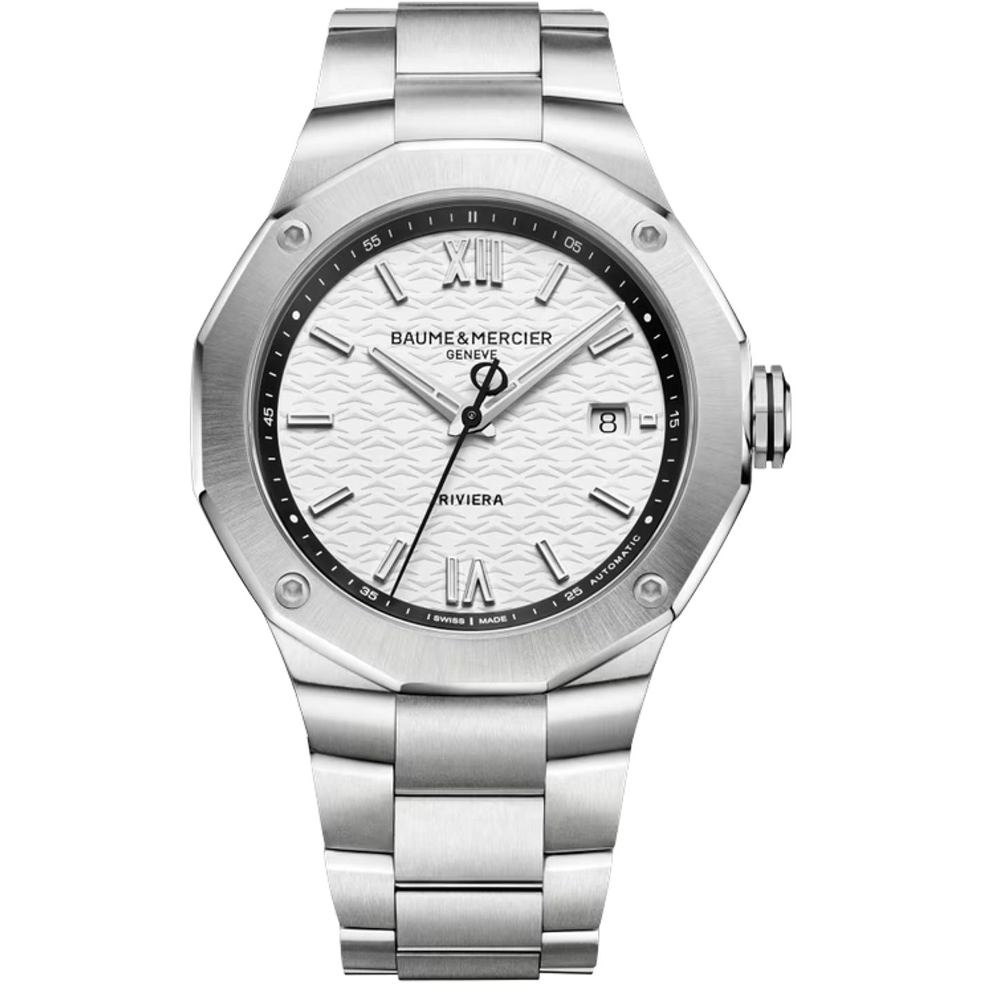Baume & Mercier Riviera M0A10829 (2026) - Grijs wijzerplaat 42mm Staal (1/1)