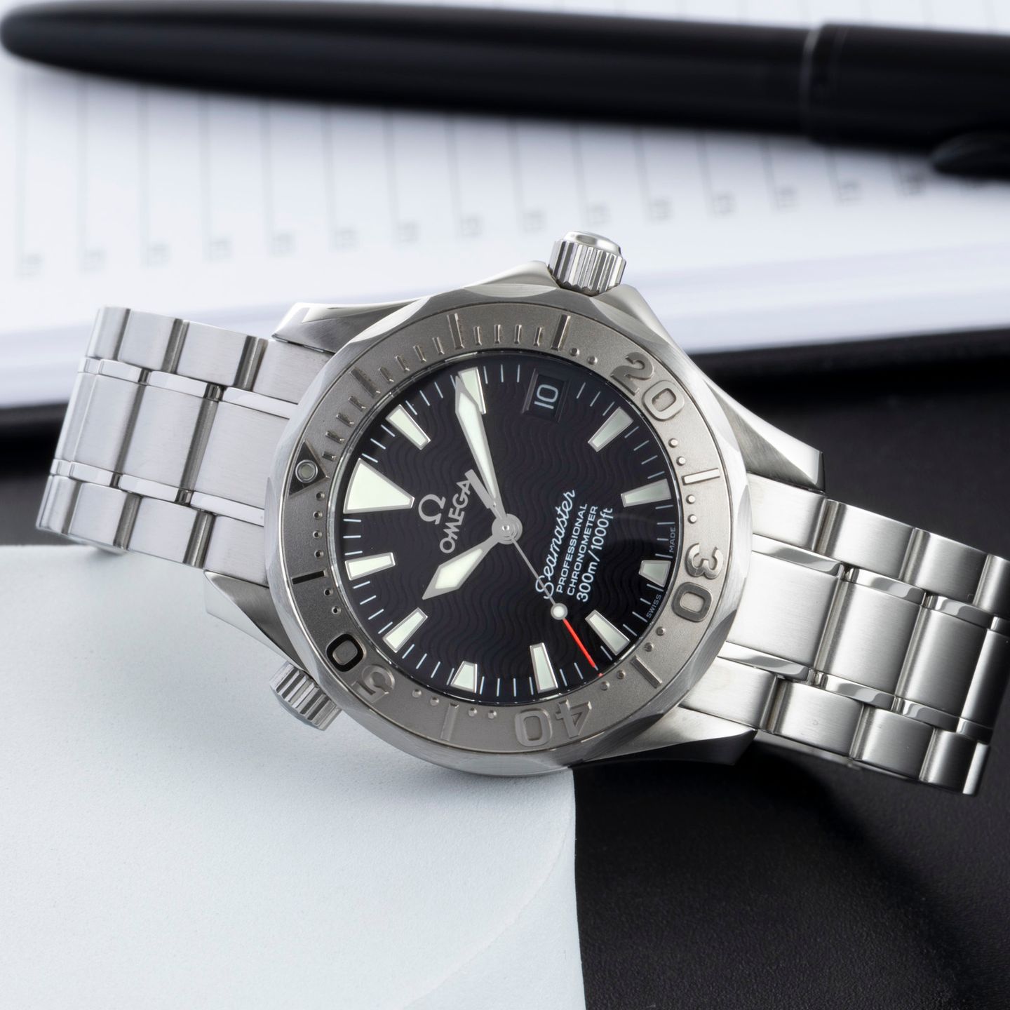 Omega Seamaster Diver 300 M 2236.50.00 (Onbekend (willekeurig serienummer)) - Zwart wijzerplaat 35mm Staal (1/8)