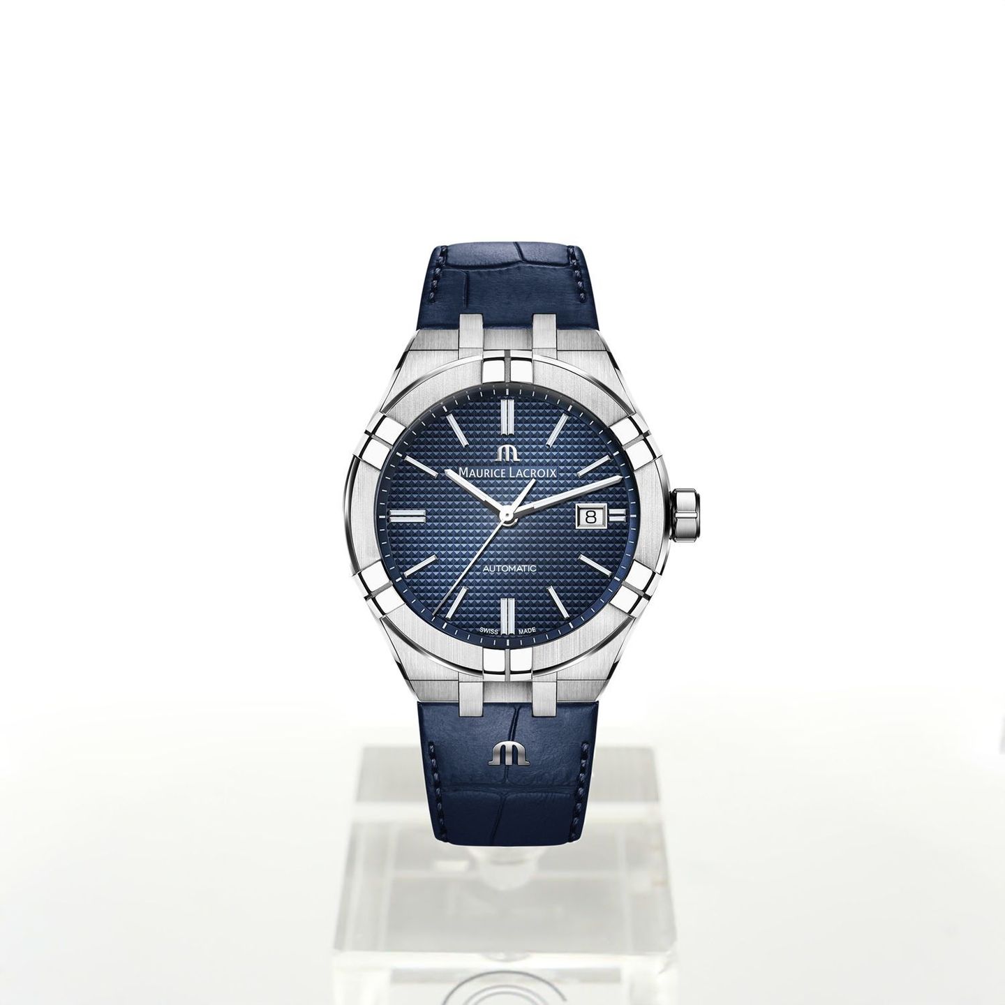 Maurice Lacroix Aikon AI6008-SS001-430-1 (2024) - Blauw wijzerplaat 42mm Staal (2/2)