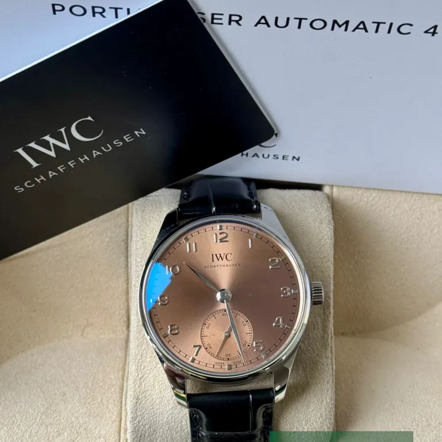 IWC Portuguese Automatic IW358313 (2025) - Pink dial 40 mm Steel case (7/7)
