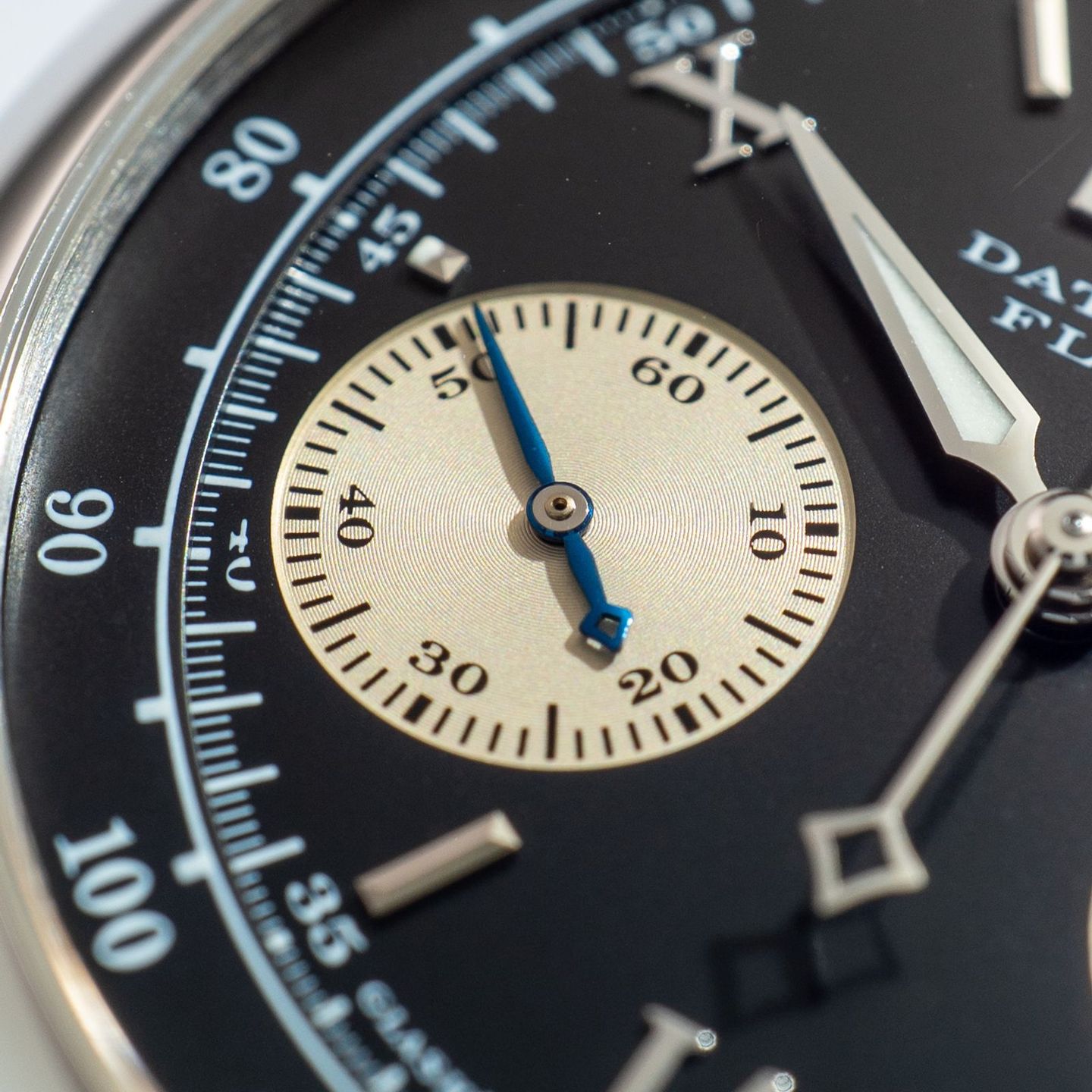 A. Lange & Söhne Datograph 403.035 (2000) - Black dial 39 mm Platinum case (5/8)