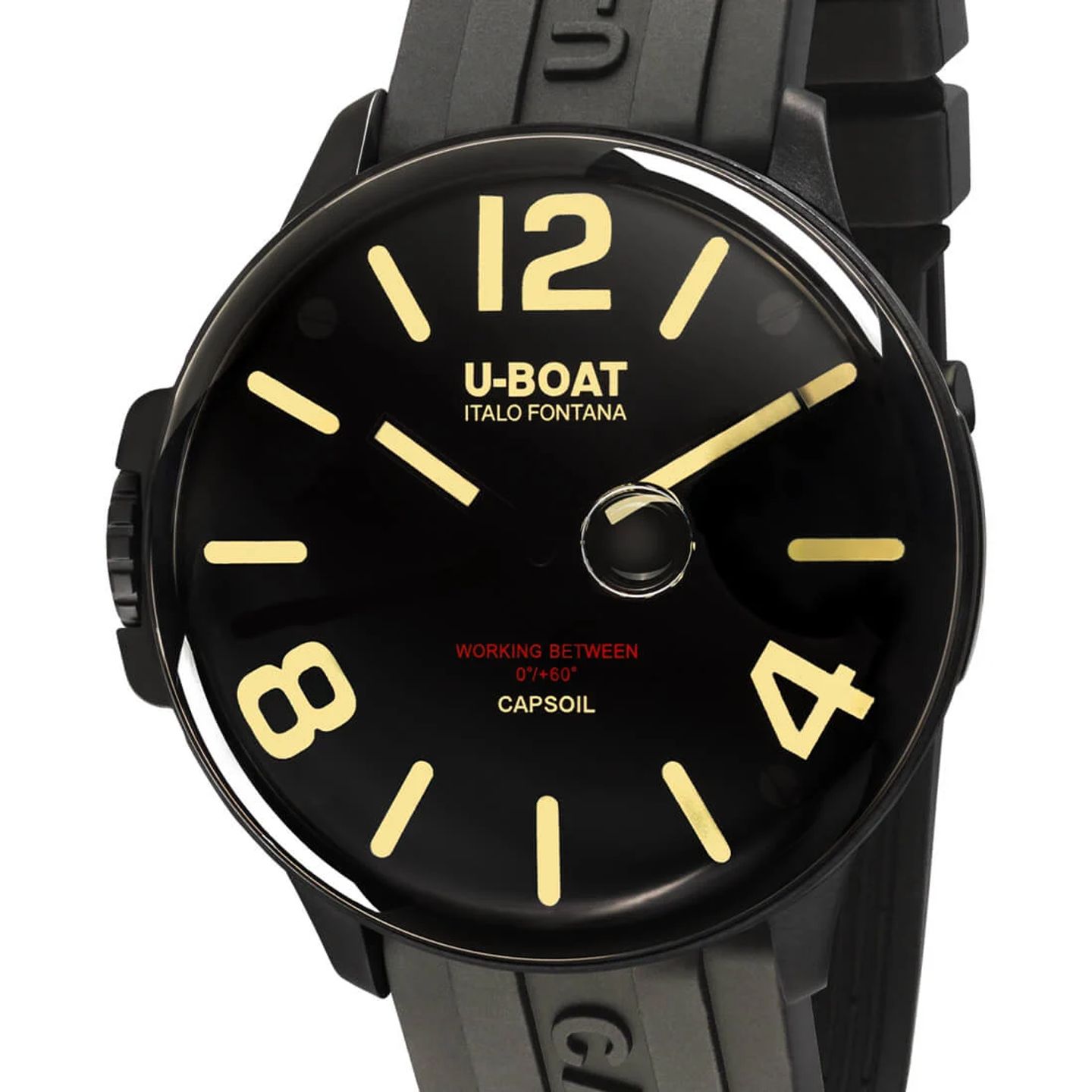 U-Boat Capsoil 8111/B (2024) - Zwart wijzerplaat 46mm Staal (1/3)