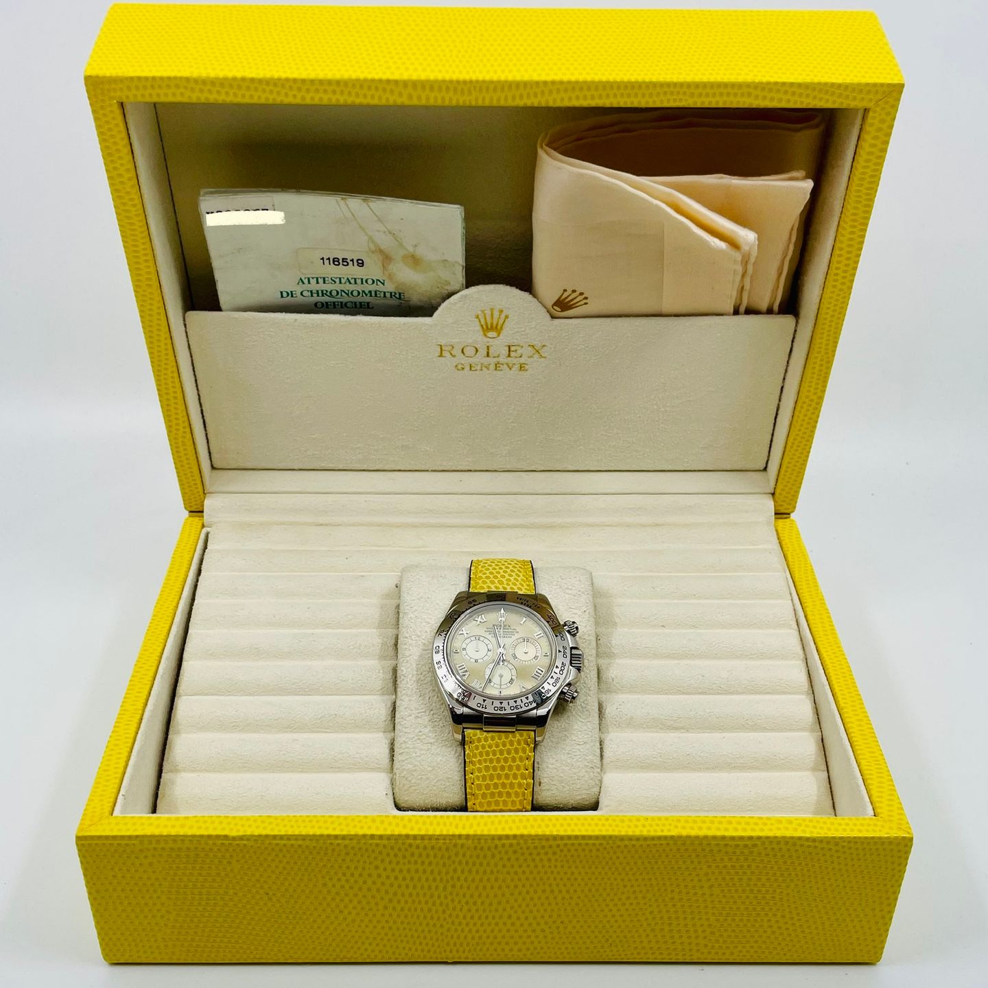 Rolex Daytona 116519 (Unknown (random serial)) - Multi-colour dial 40 mm White Gold case (7/8)