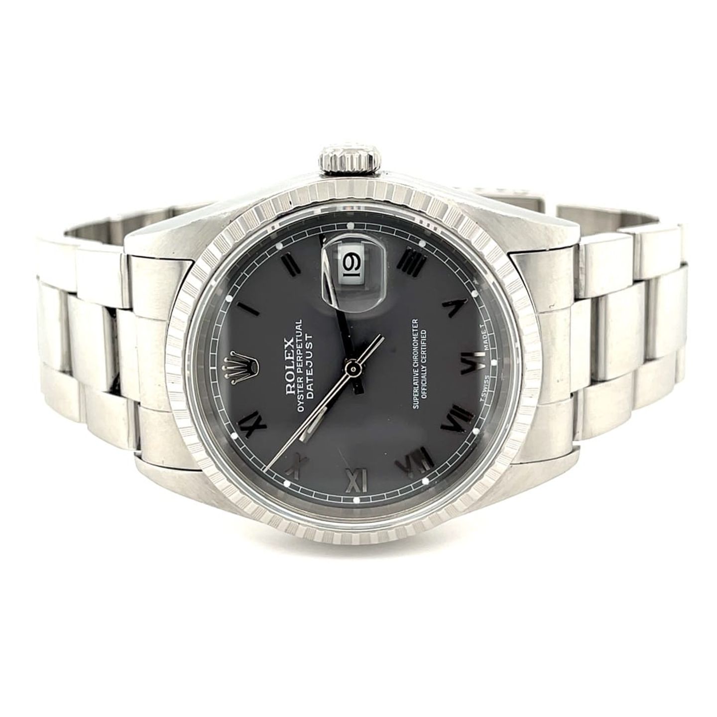 Rolex Datejust 36 16220 (2000) - Grey dial 36 mm Steel case (1/8)