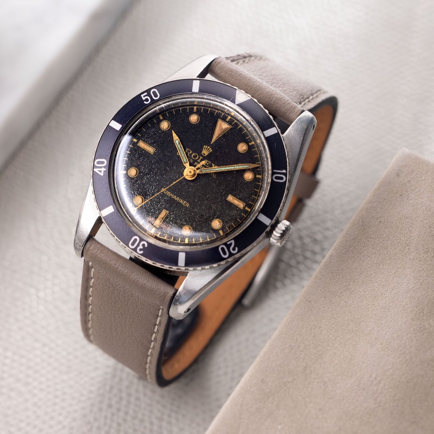 Rolex Submariner No Date 6205 (1955) - Zwart wijzerplaat 38mm Staal (3/8)