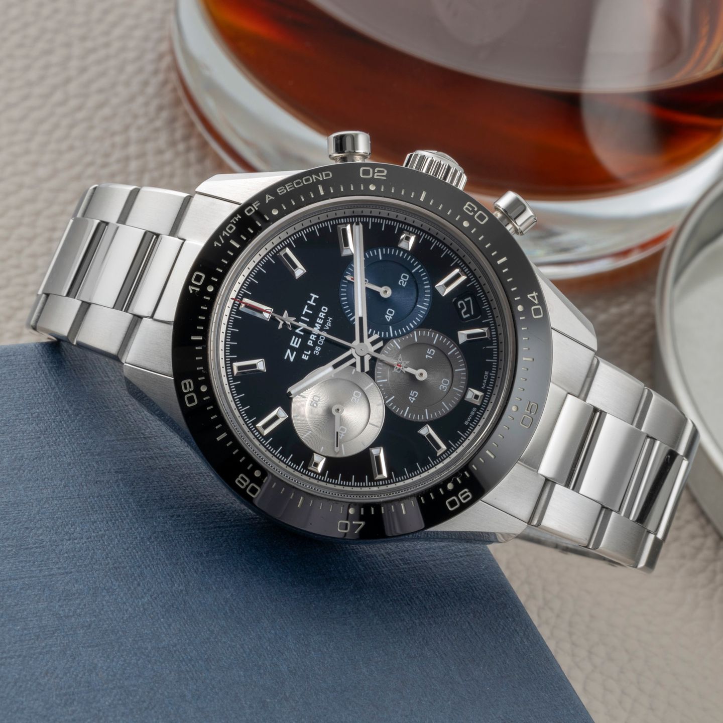 Zenith Chronomaster Sport 03.3100.3600/21.M3100 (Onbekend (willekeurig serienummer)) - Zwart wijzerplaat 41mm Staal (2/8)