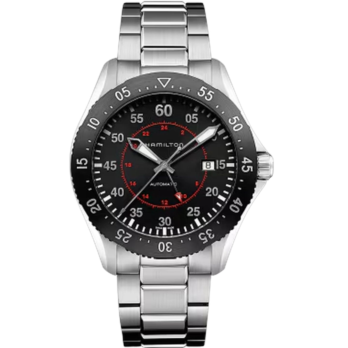 Hamilton Khaki Pilot H76755135 (2025) - Zwart wijzerplaat 44mm Staal (1/1)