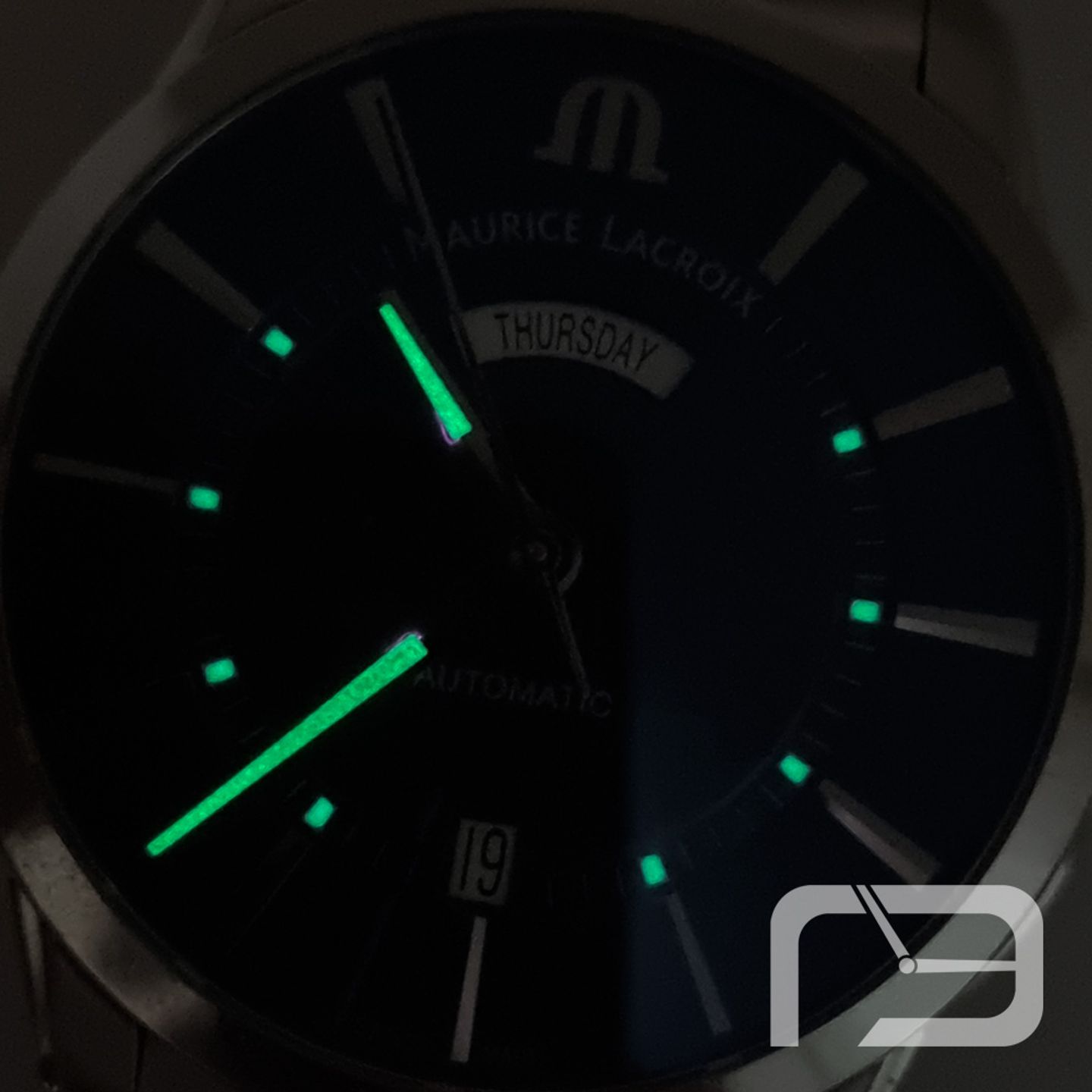 Maurice Lacroix Pontos Day Date PT6358-SS002-430-1 (Unknown (random serial)) - Blue dial 41 mm Steel case (4/8)