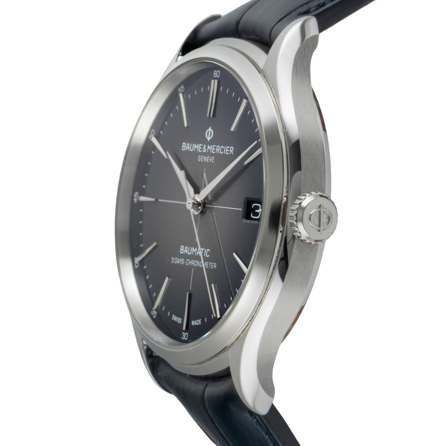 Baume & Mercier Clifton M0A10550 (Onbekend (willekeurig serienummer)) - Grijs wijzerplaat 40mm Staal (6/8)