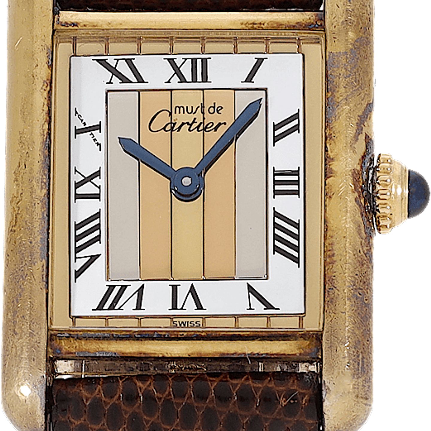 Cartier Tank Vermeil 590005 (1988) - White dial 23 mm Silver case (2/3)