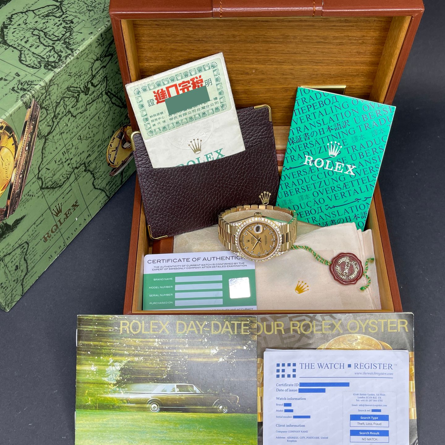 Rolex Day-Date 36 18388 (1990) - Diamond dial 36 mm Yellow Gold case (4/8)