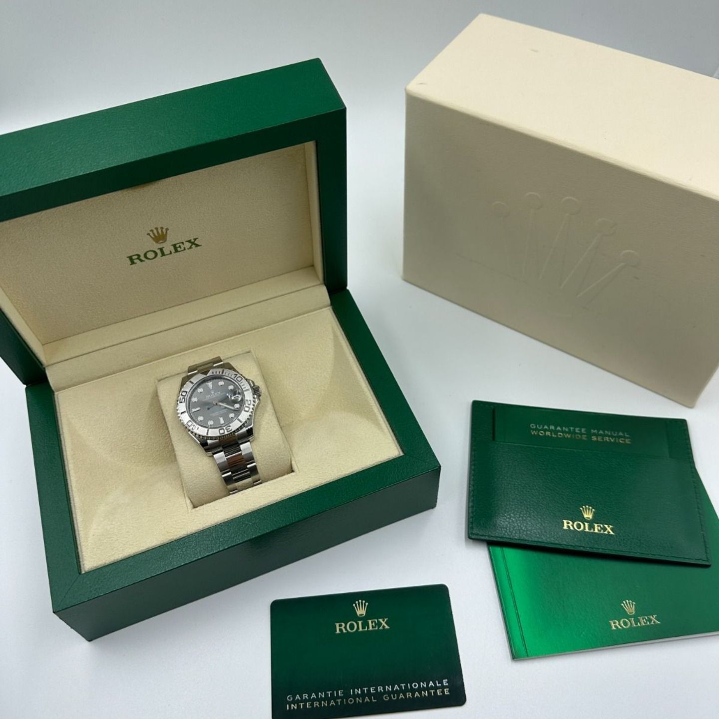 Rolex Yacht-Master 37 268622 (2024) - Grijs wijzerplaat 37mm Staal (2/8)