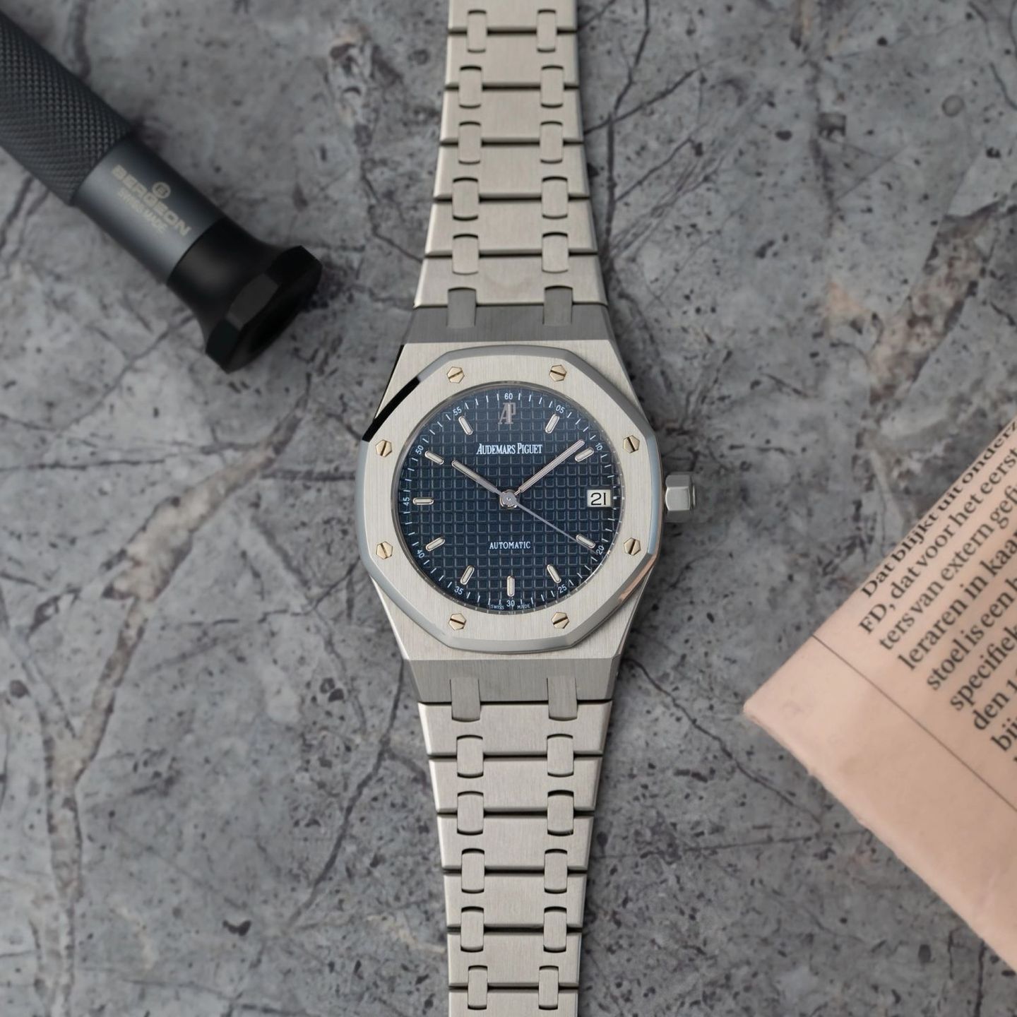 Audemars Piguet Royal Oak 14790ST (Unknown (random serial)) - Blue dial 36 mm Steel case (6/8)