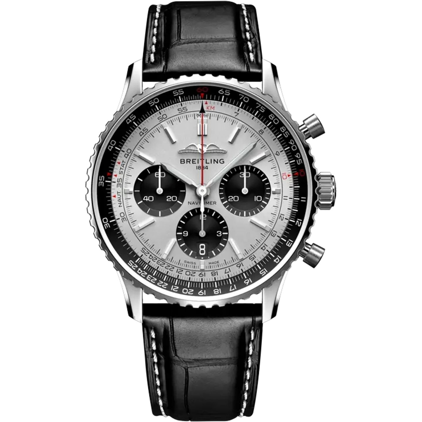 Breitling Navitimer 1 B01 Chronograph AB0138241G1P1 (2022) - Zilver wijzerplaat 43mm Staal (1/1)