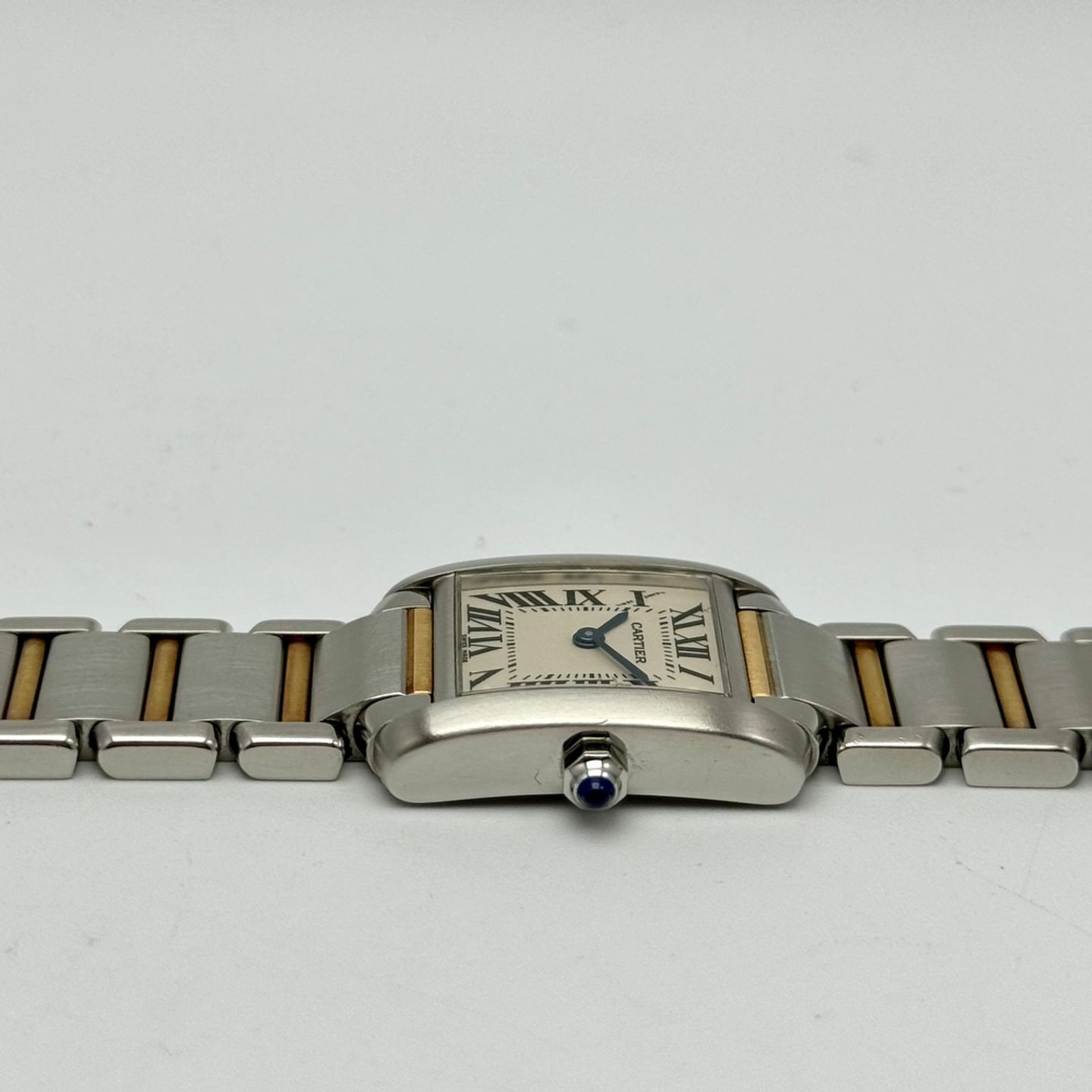 Cartier Tank Française 2384 (Unknown (random serial)) - White dial 25 mm Steel case (5/20)