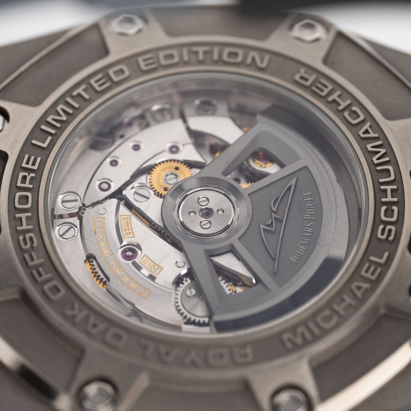 Audemars Piguet Royal Oak Offshore Chronograph 26568IM.OO.A004CA.01 (Michael Schumacher) (2012) - Grijs wijzerplaat 44mm Titanium (6/8)
