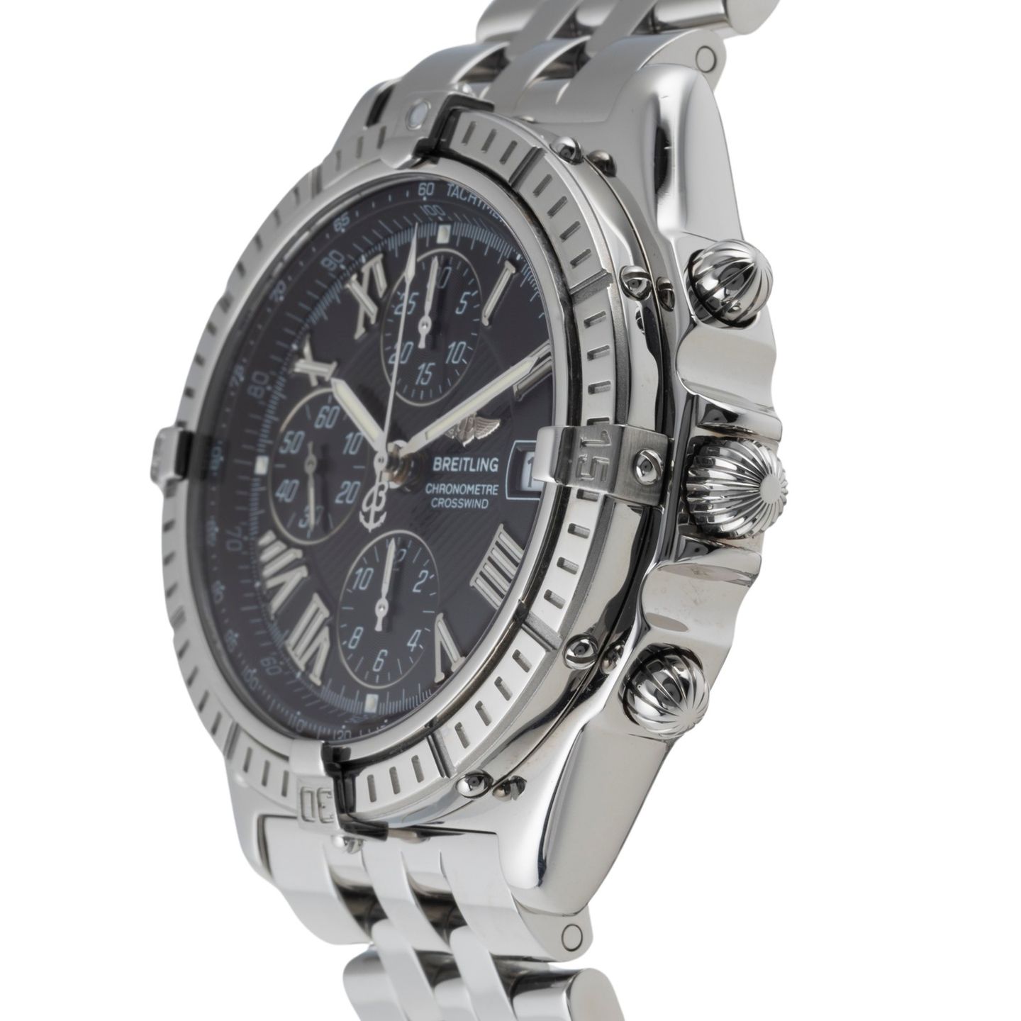 Breitling Crosswind Racing A13355 (Onbekend (willekeurig serienummer)) - Zwart wijzerplaat 43mm Staal (6/8)