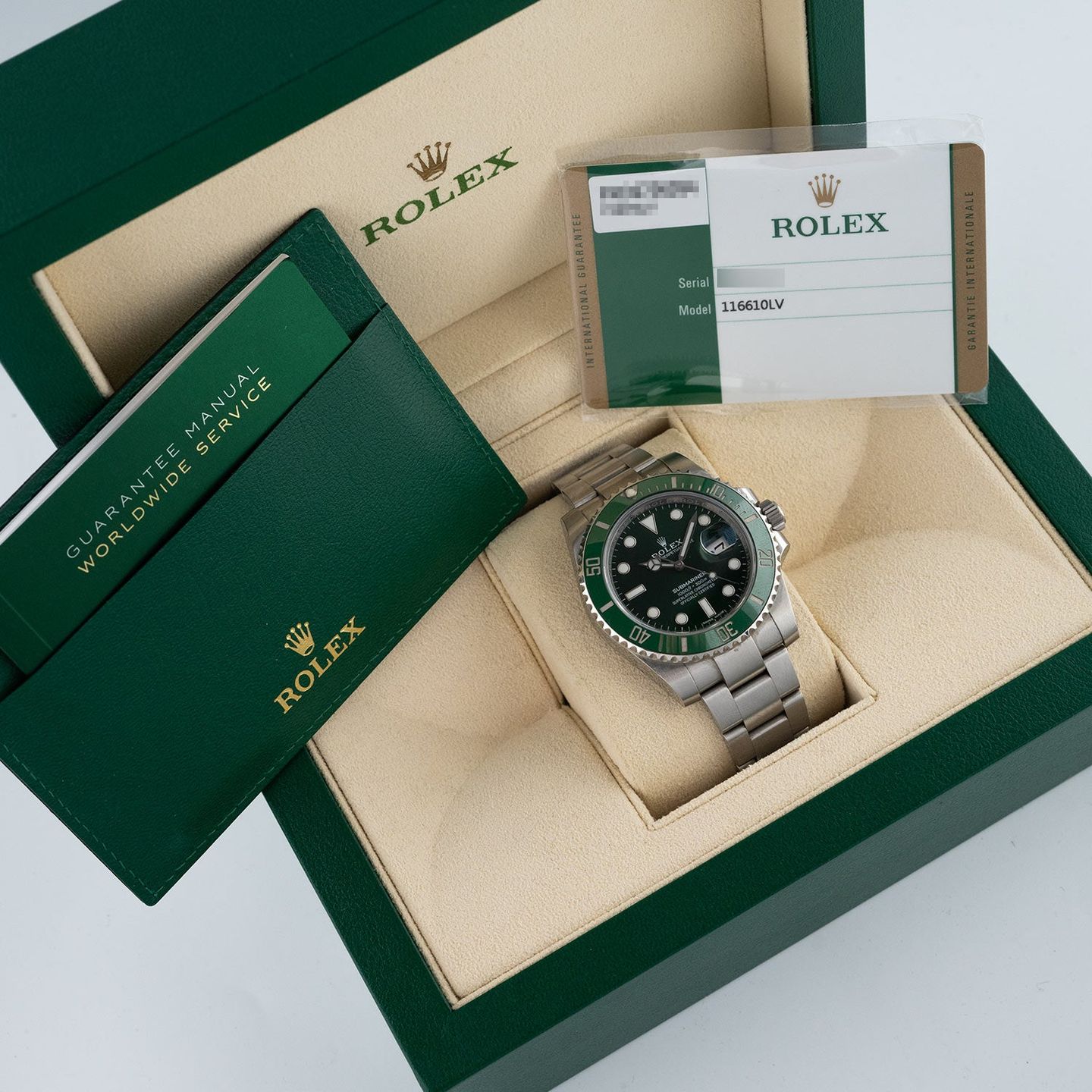 Rolex Submariner Date 116610LV (2017) - Green dial 40 mm Steel case (6/6)