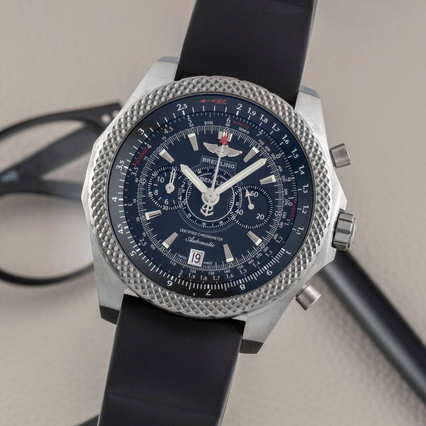 Breitling Bentley Supersports E27365 (2013) - Black dial 49 mm Titanium case (3/8)