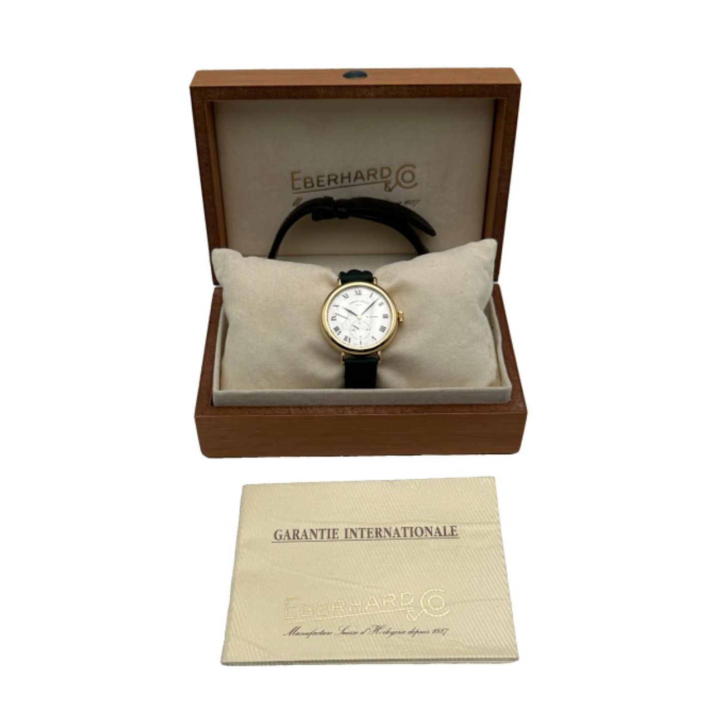 Eberhard & Co. 8 Jours 20017 (2001) - Wit wijzerplaat 40mm Geelgoud (5/5)