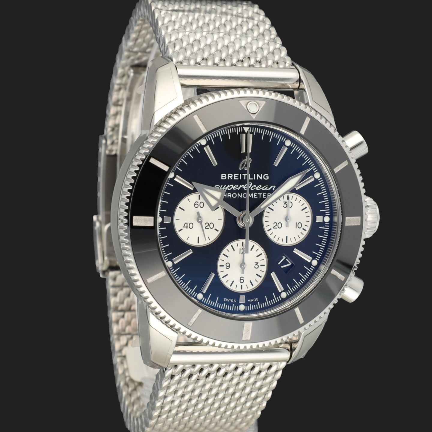 Breitling Superocean Heritage II Chronograph AB0162121B1S1 (2024) - Zwart wijzerplaat 44mm Staal (4/8)