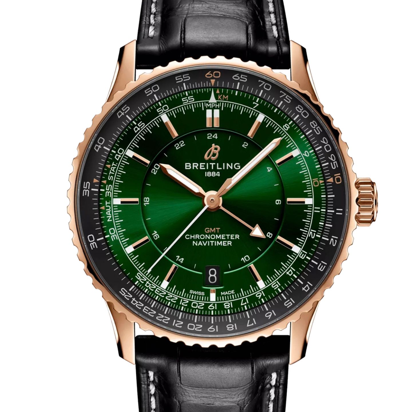 Breitling Navitimer GMT R32310251L1P1 (2024) - Green dial 41 mm Red Gold case (1/1)