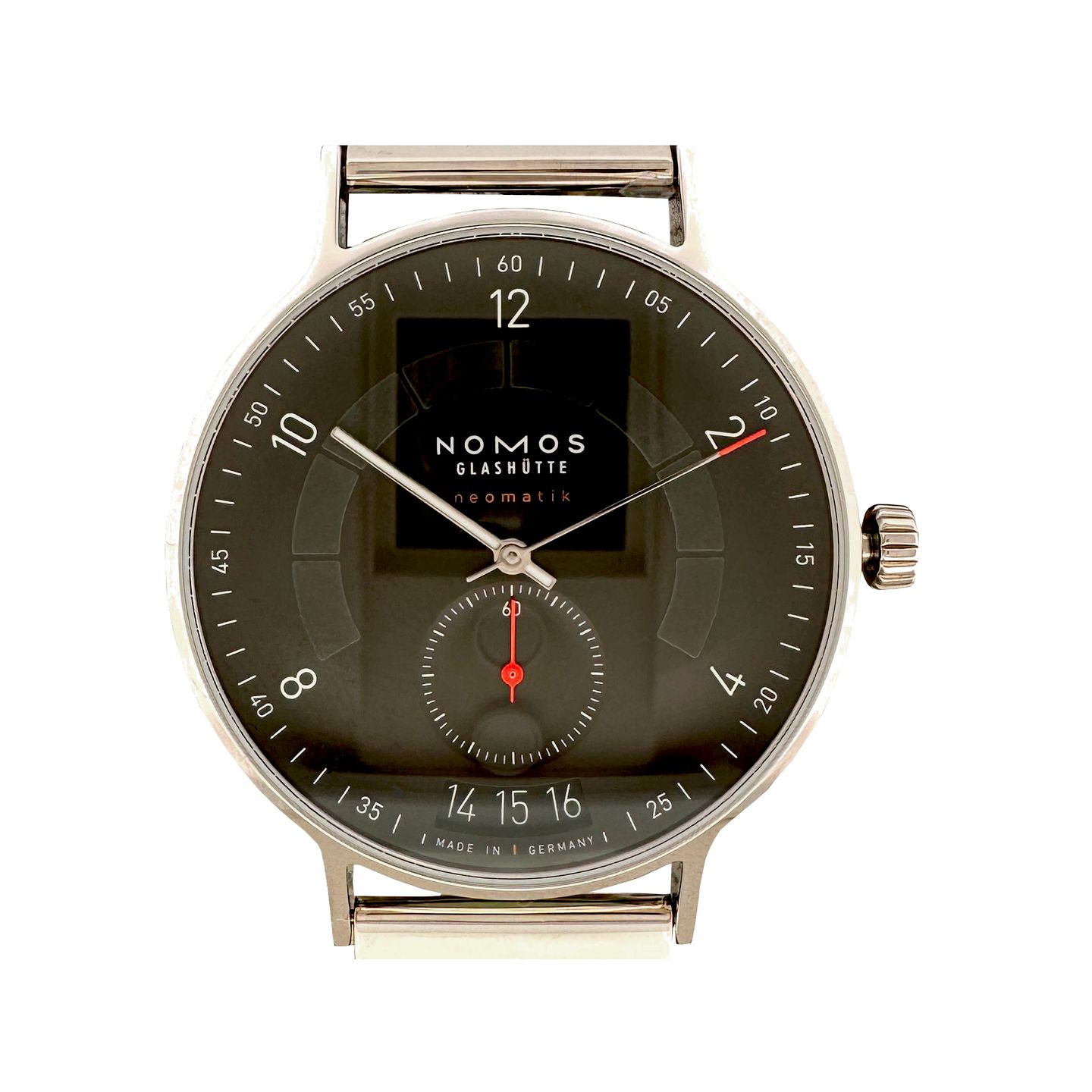 NOMOS Autobahn 1301.S3 (2021) - Zwart wijzerplaat 41mm Staal (1/8)