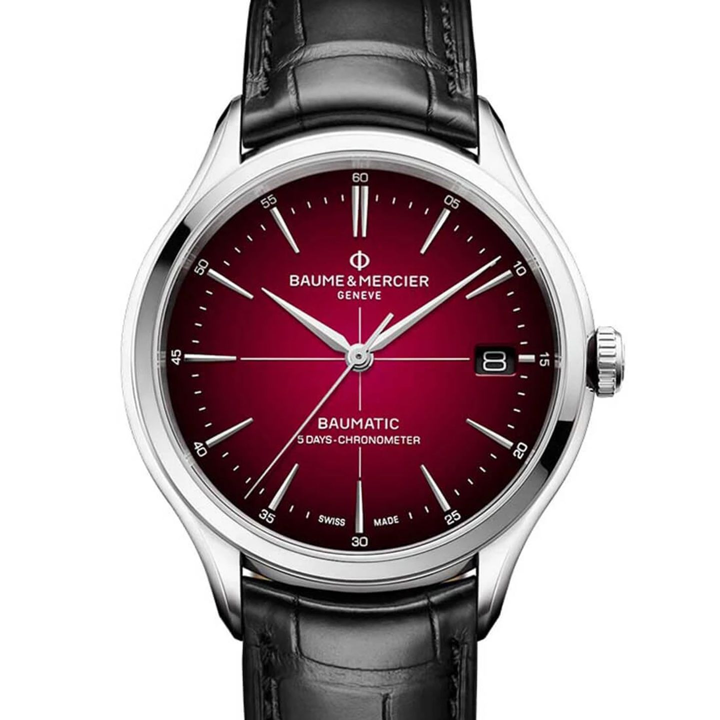 Baume & Mercier Clifton M0A10699 (2024) - Red dial 40 mm Steel case (1/3)