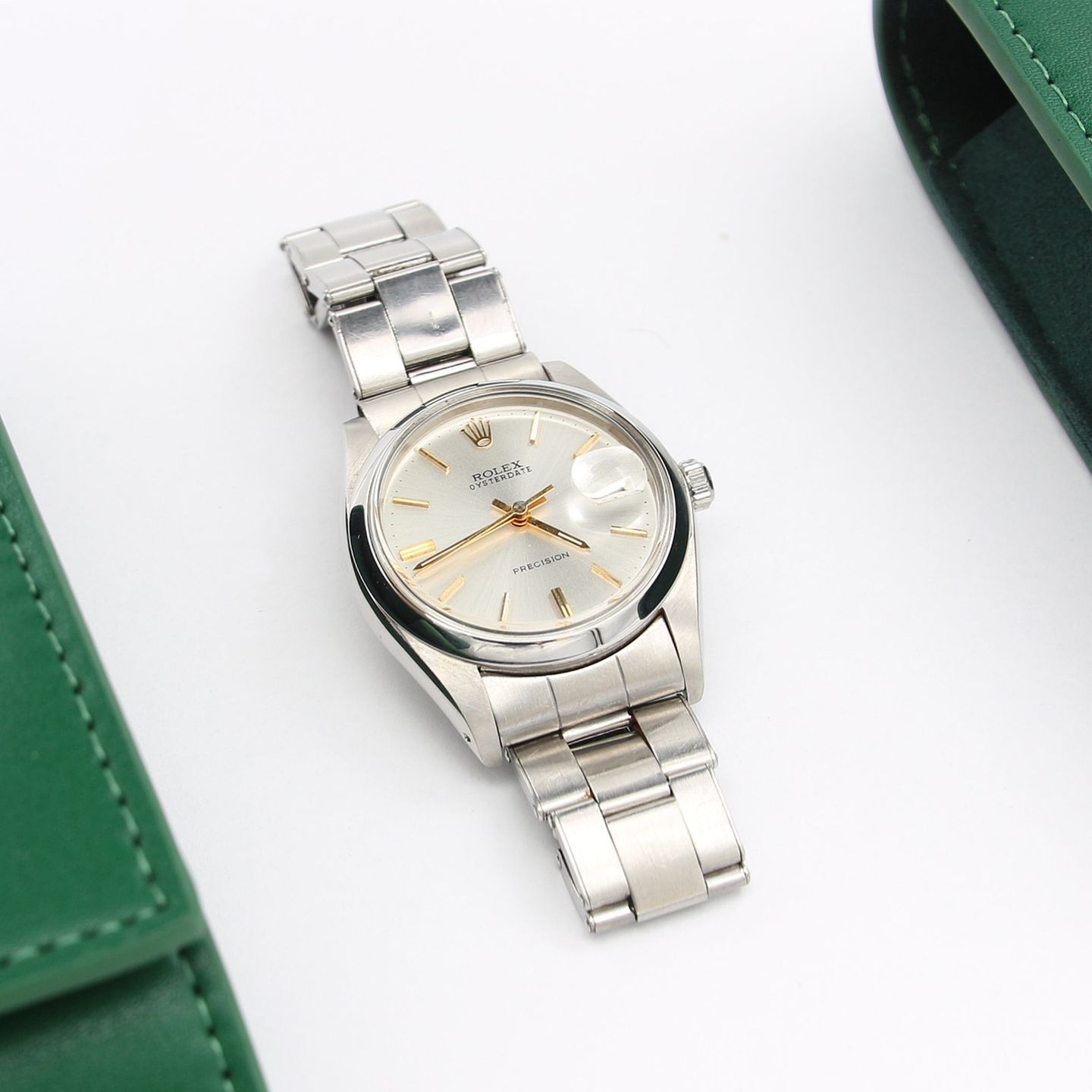 Rolex Oyster Precision 6694 (Unknown (random serial)) - Silver dial 34 mm Steel case (1/6)