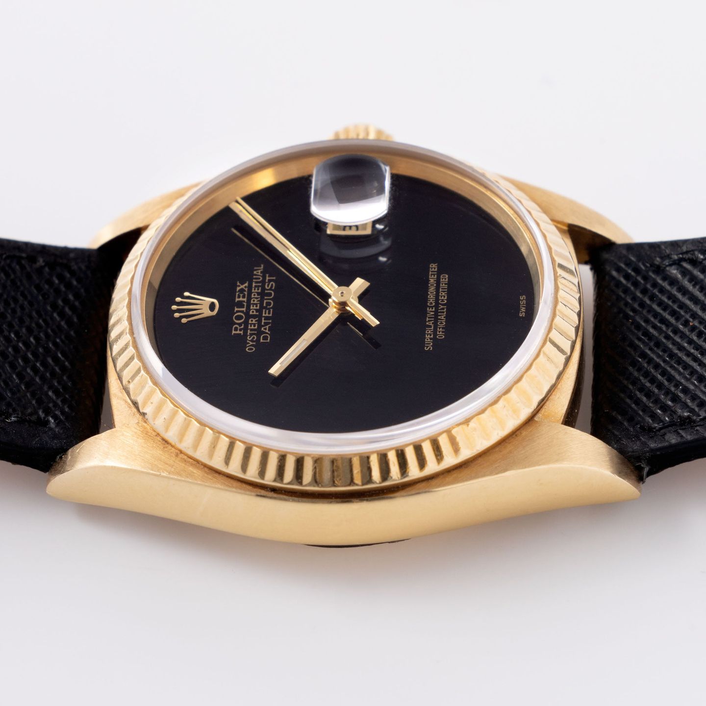 Rolex Datejust 36 16018 (1981) - Black dial 36 mm Yellow Gold case (6/8)