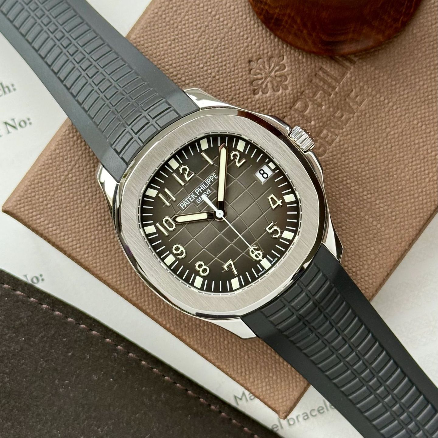 Patek Philippe Aquanaut 5167 (2011) - Zwart wijzerplaat 41mm Staal (6/8)