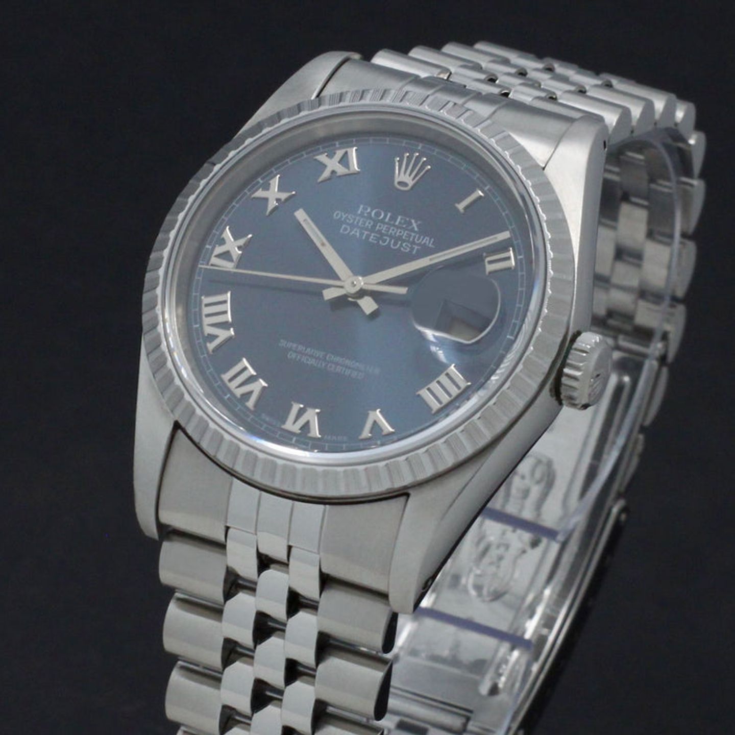 Rolex Datejust 36 16220 (1989) - Blue dial 36 mm Steel case (7/7)