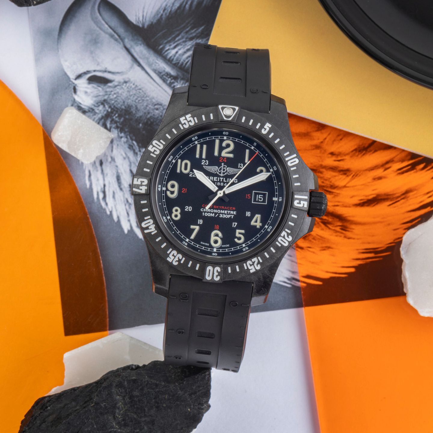 Breitling Colt Skyracer X74320E4/BF87 (Unknown (random serial)) - Black dial 45 mm Plastic case (1/8)