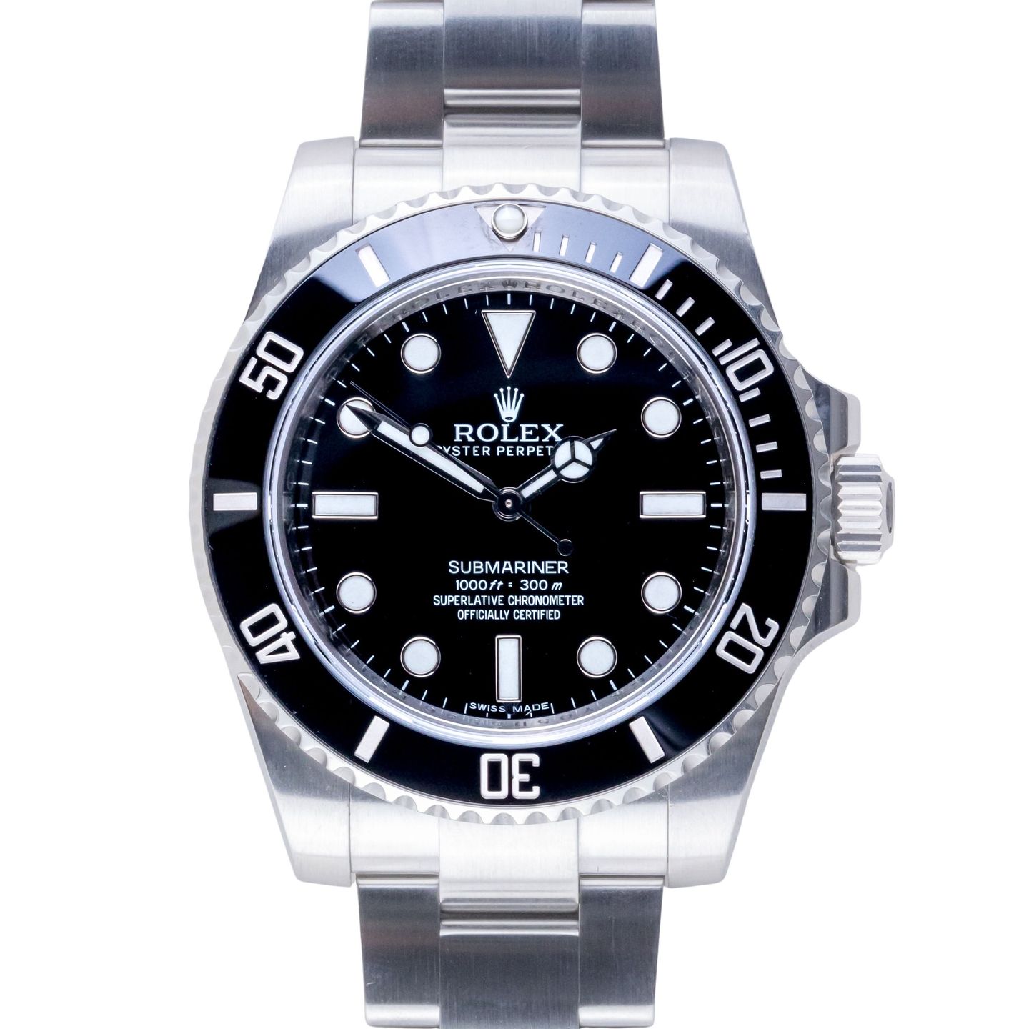 Rolex Submariner No Date 114060 (2015) - Black dial 40 mm Steel case (3/8)