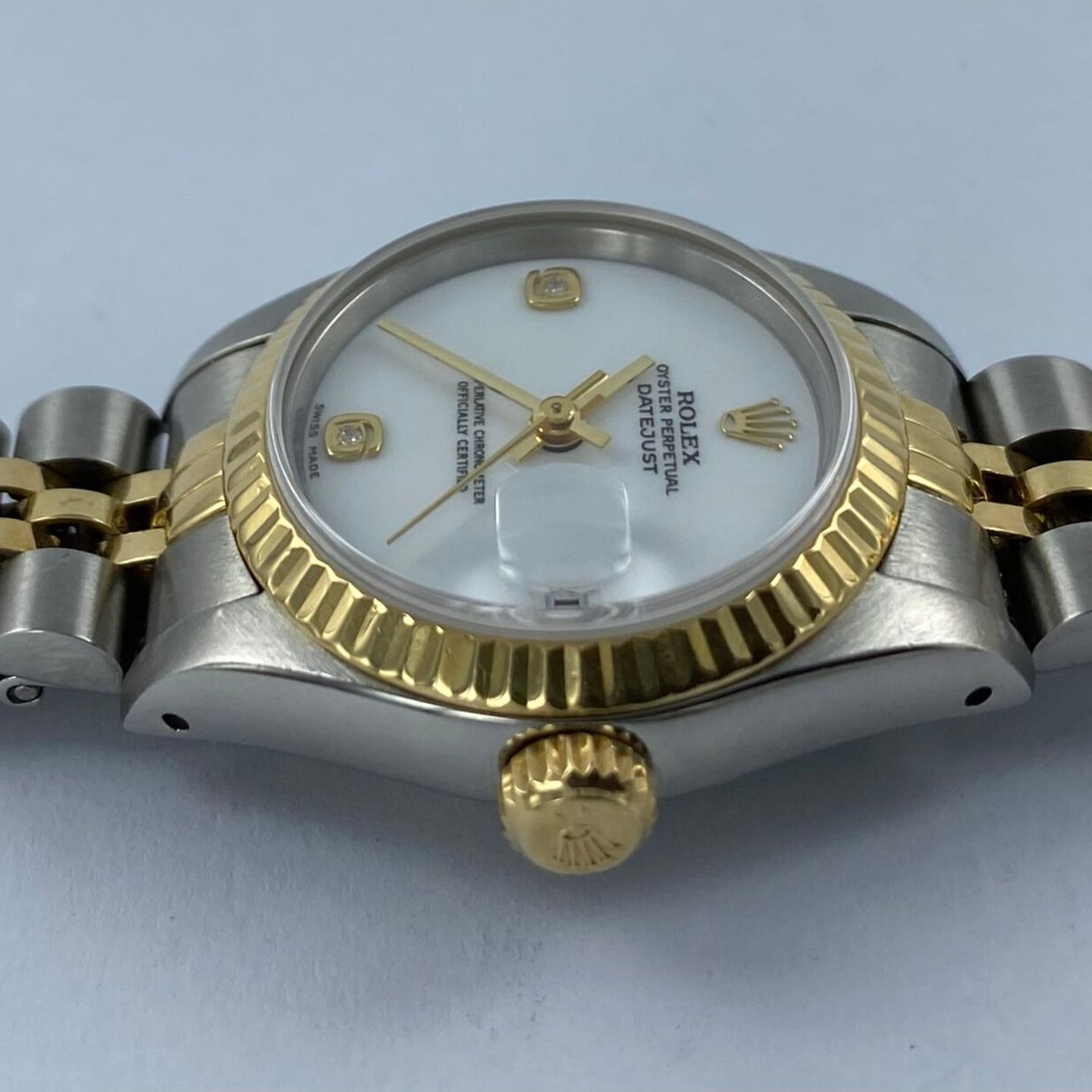 Rolex Lady-Datejust 6917 (1986) - White dial 26 mm Gold/Steel case (3/8)