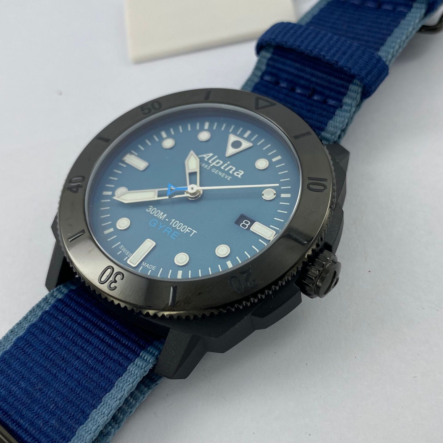 Alpina Seastrong - (Unknown (random serial)) - Blue dial 45 mm Carbon case (4/5)