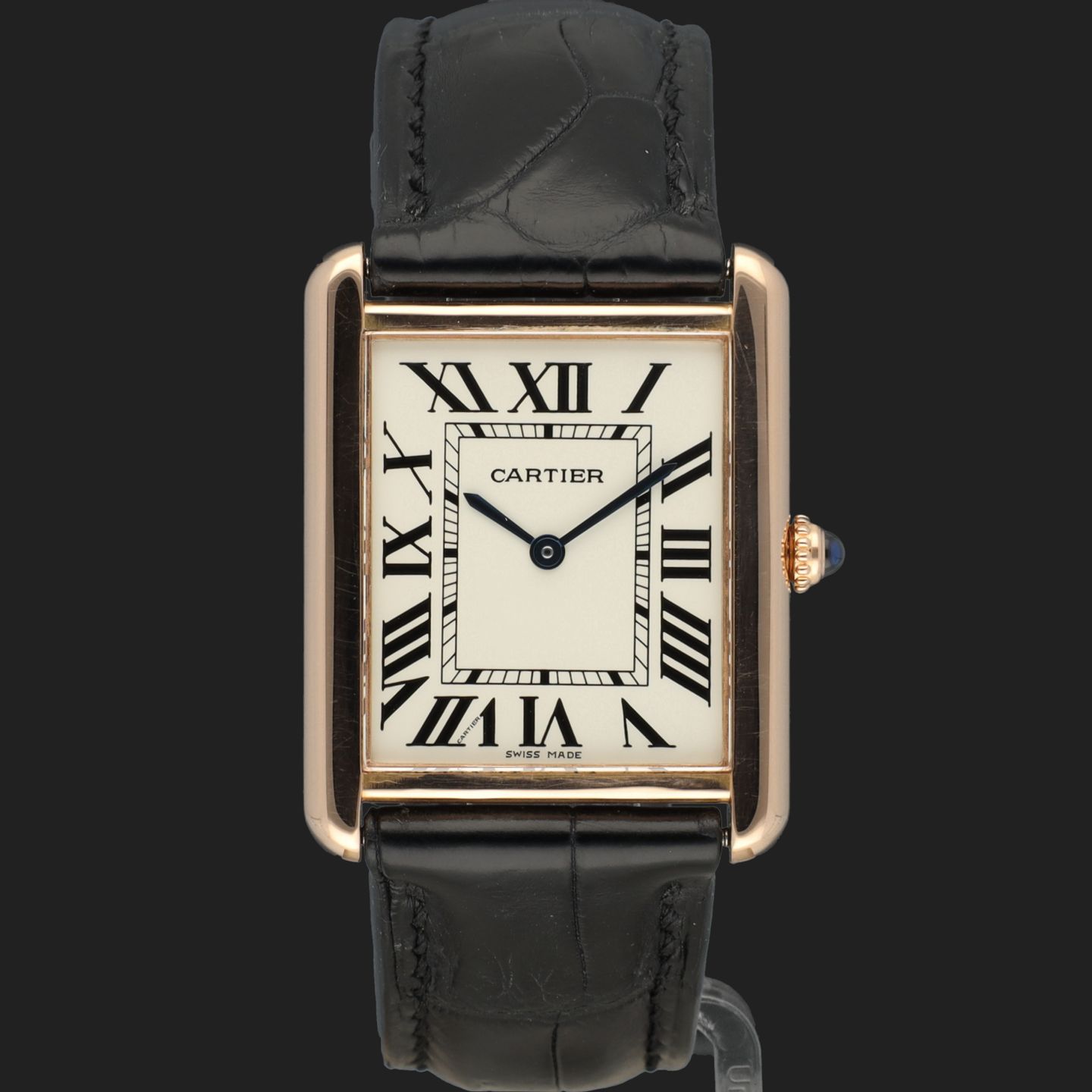 Cartier Tank Solo W5200025 (2016) - Zilver wijzerplaat 35mm Roségoud (3/8)