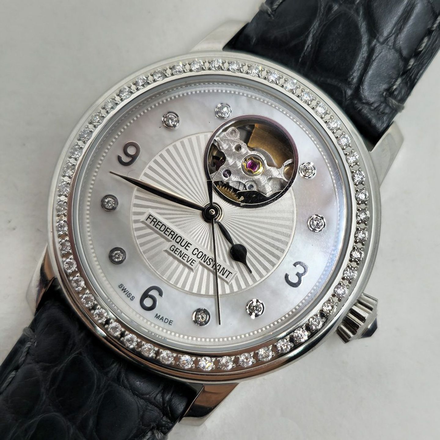 Frederique Constant Ladies Automatic FC-310HBAD2PD6 (2025) - Zilver wijzerplaat Onbekend Staal (1/8)