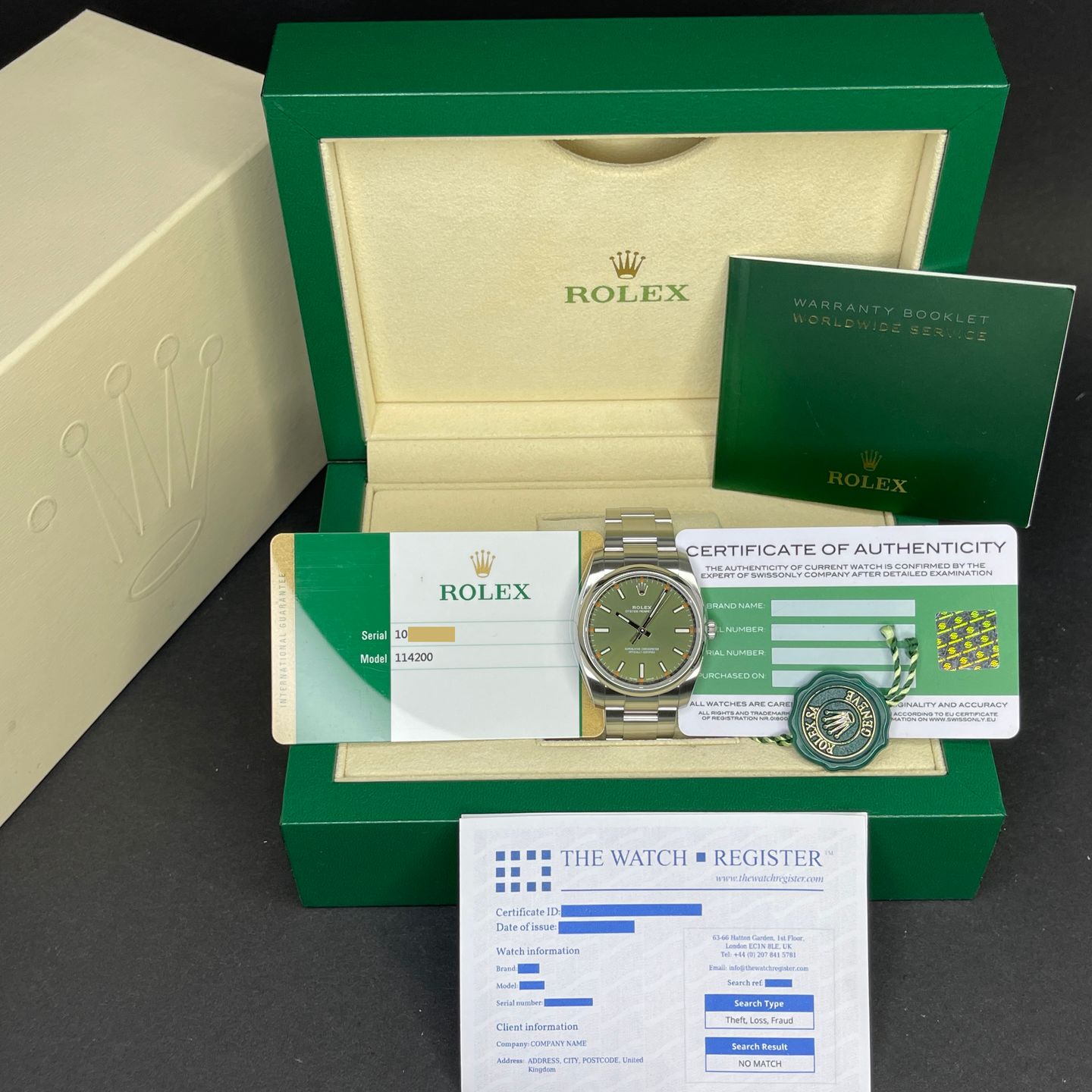 Rolex Oyster Perpetual 34 114200 (2018) - Groen wijzerplaat 34mm Staal (2/8)