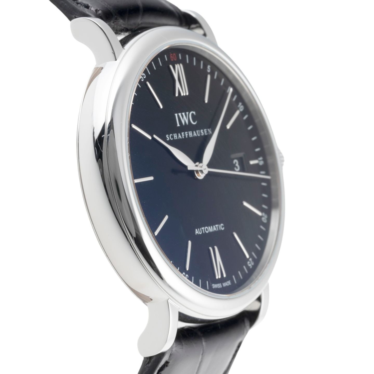 IWC Portofino Automatic IW356502 (Onbekend (willekeurig serienummer)) - Zwart wijzerplaat 40mm Staal (7/8)