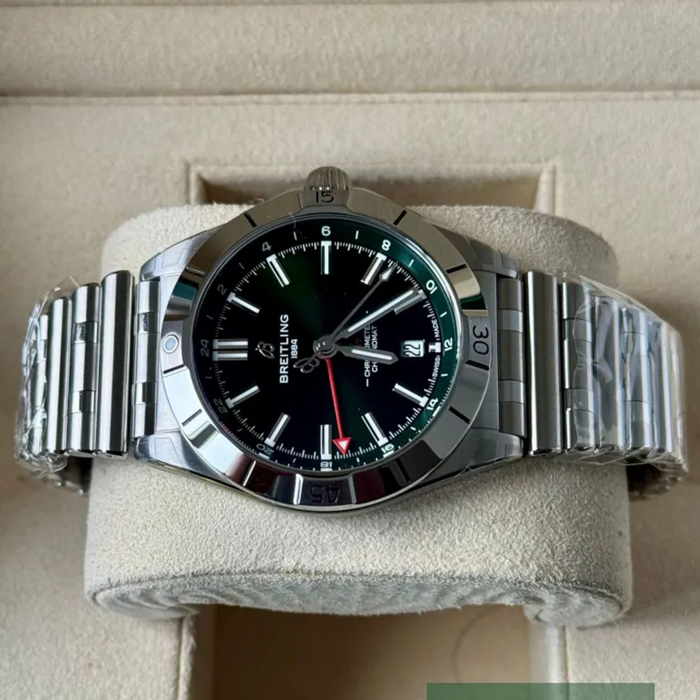 Breitling Chronomat GMT A32398101L1A1 (2026) - Groen wijzerplaat 40mm Staal (5/7)