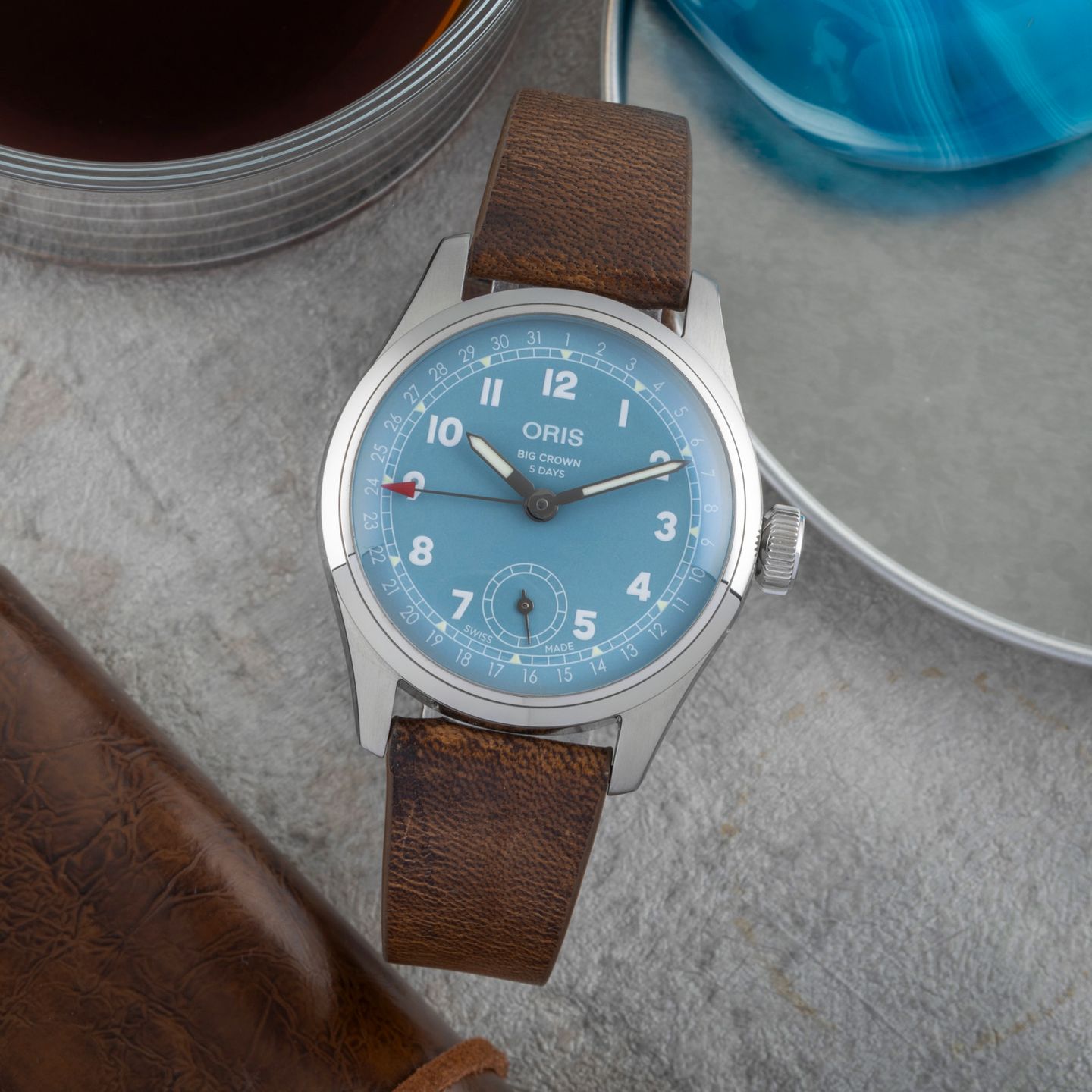 Oris Big Crown 01 473 7786 4065-07 5 19 22FC (Unknown (random serial)) - Blue dial 38 mm Steel case (1/8)