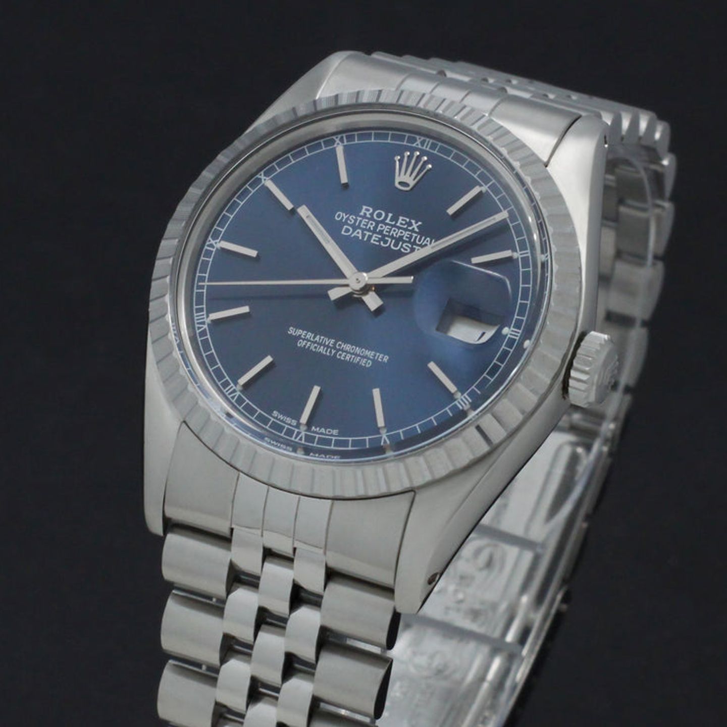 Rolex Datejust 36 16030 (1979) - Blue dial 36 mm Steel case (7/7)