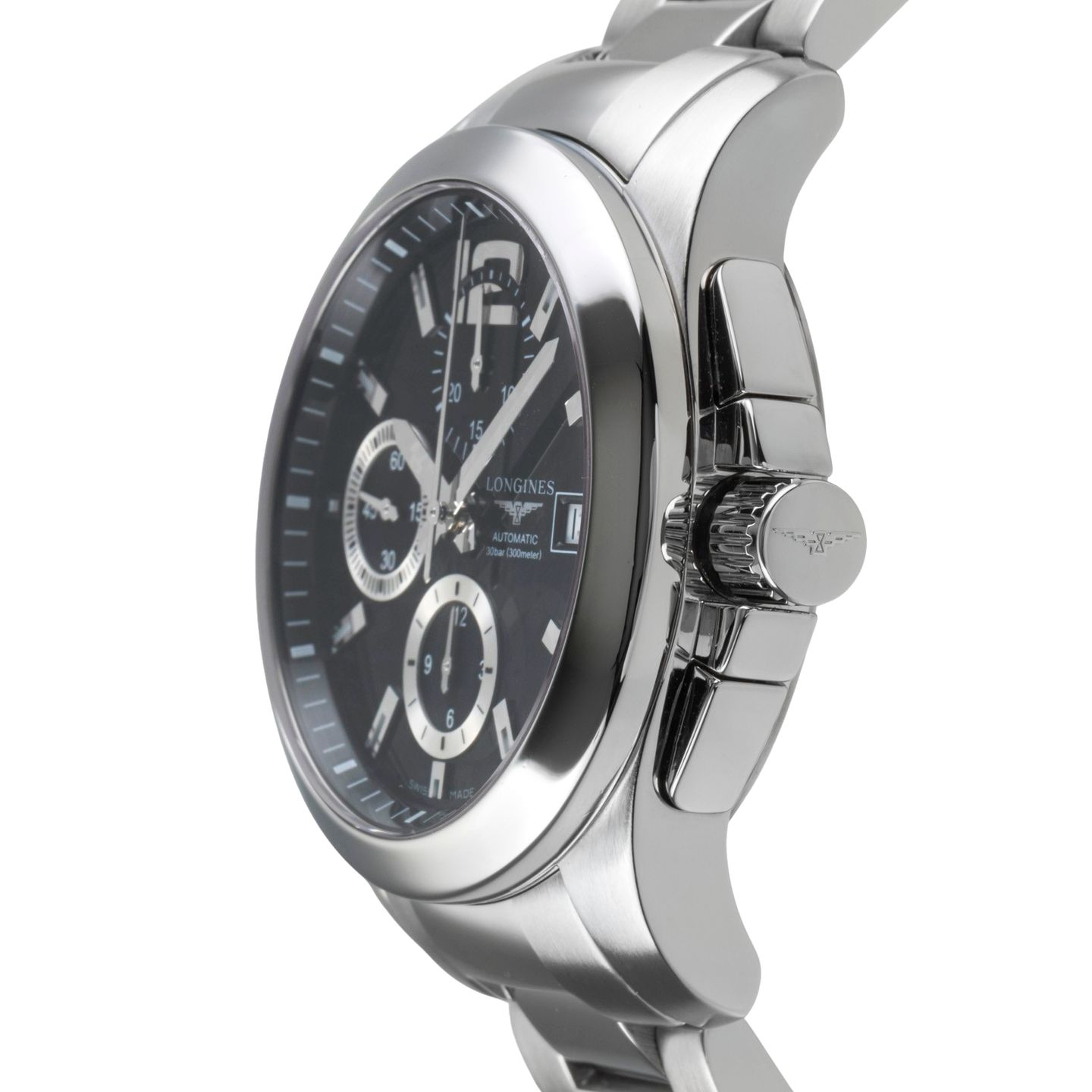 Longines Conquest L3.678.4.56.6 (2015) - Zwart wijzerplaat 41mm Staal (6/8)