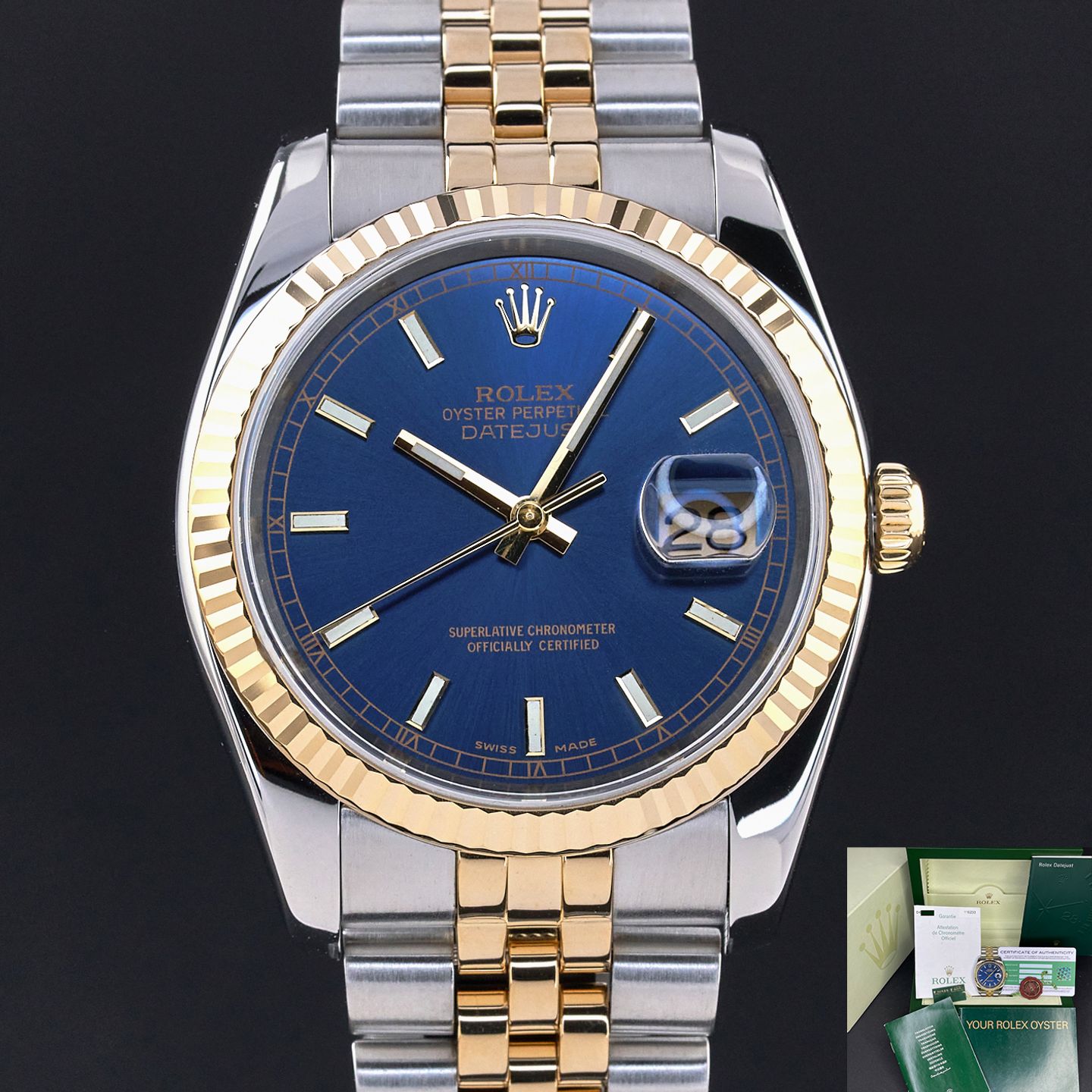 Rolex Datejust 36 116233 (2006) - 36mm Goud/Staal (1/7)